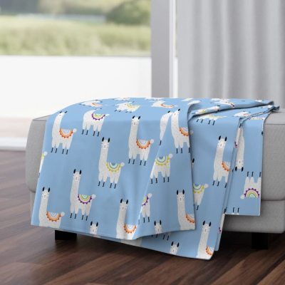 A Cozy Adventure with the Soft Llama Alpaca Print Plush Minky Throw Blanket