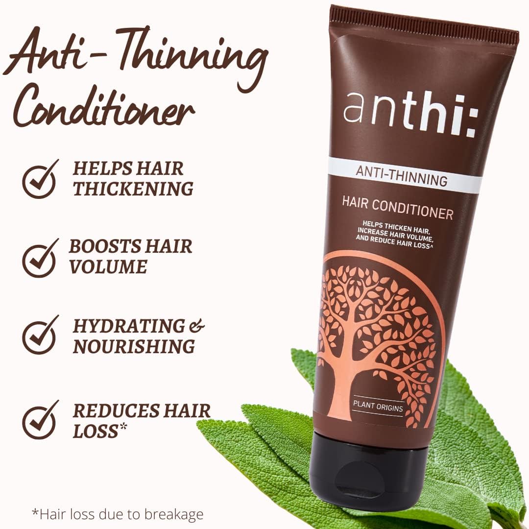 Anti-Hair Thinning Conditioner for Thicker, Fuller Hair - Sulfate & Paraben Free, 100ml Plant-Based Formula - Perfect for Daily Hair Care & Volume Boost
