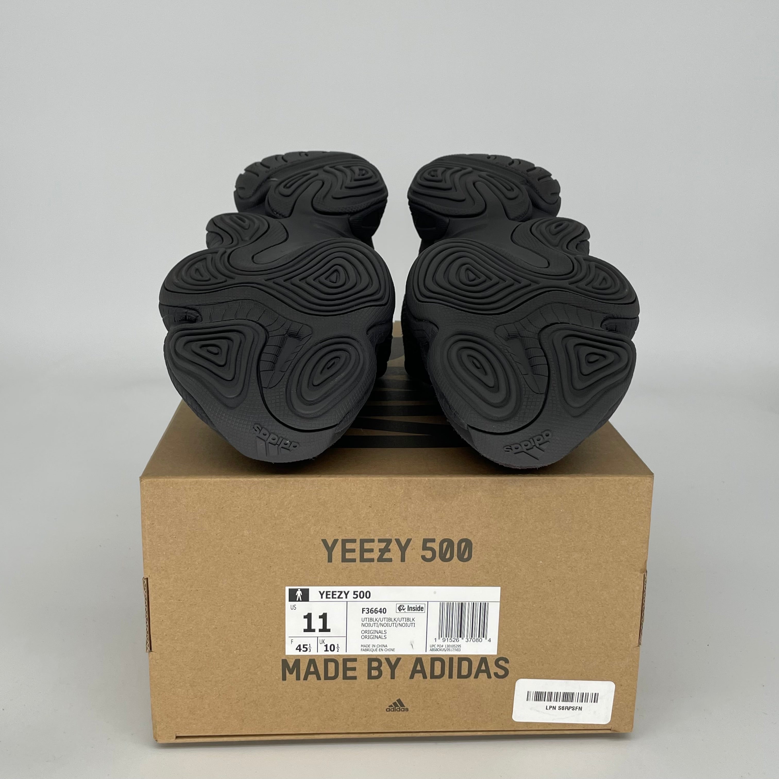 Adidas Yeezy 500 Utility Black Men's Sneakers - Size 11 US (F36640) | Comfortable Running Shoes for Casual Wear & Street Fashion