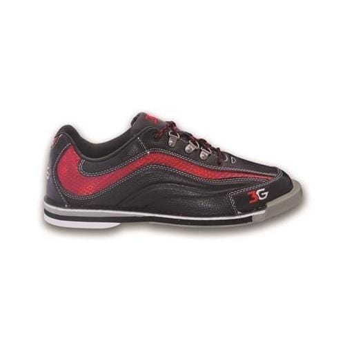 3G Men's Sport Ultra Black & Red Left Hand Bowling Shoes - Lightweight & Comfortable for Competitive Play & League Bowling
