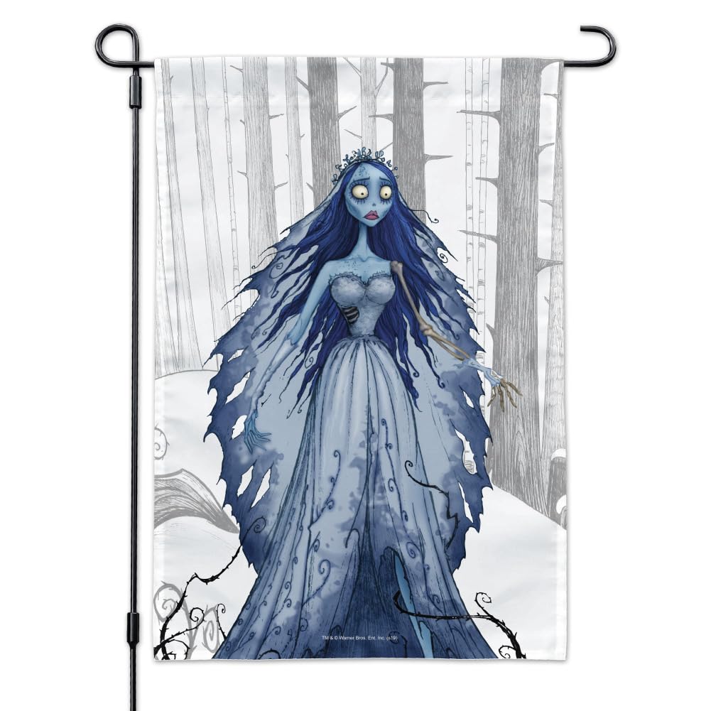 Corpse Bride Halloween Garden Flag - Spooky Outdoor Decoration for Yard, Porch, and Halloween Party Decor