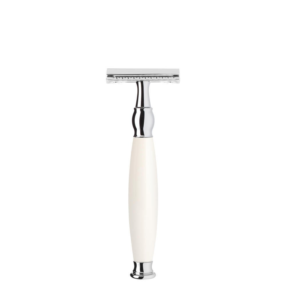 Premium MÜHLE Safety Razor with Closed Comb - Porcelain Handle for Smooth Shaving - Ideal for Men's Grooming & Wet Shaving Routine