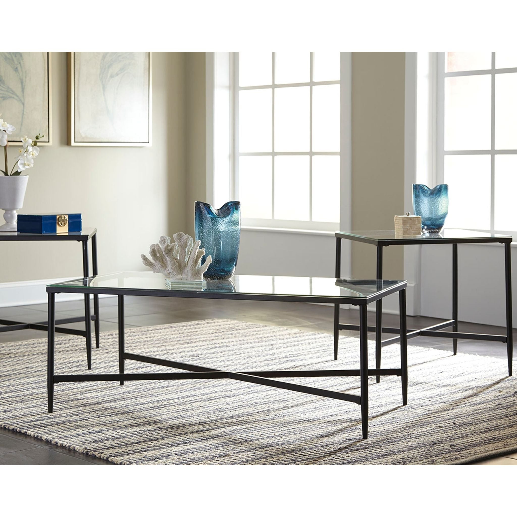 Augeron 3-Pack Black Folding Tables - Portable & Sturdy for Indoor/Outdoor Use, Parties, Camping, and Events