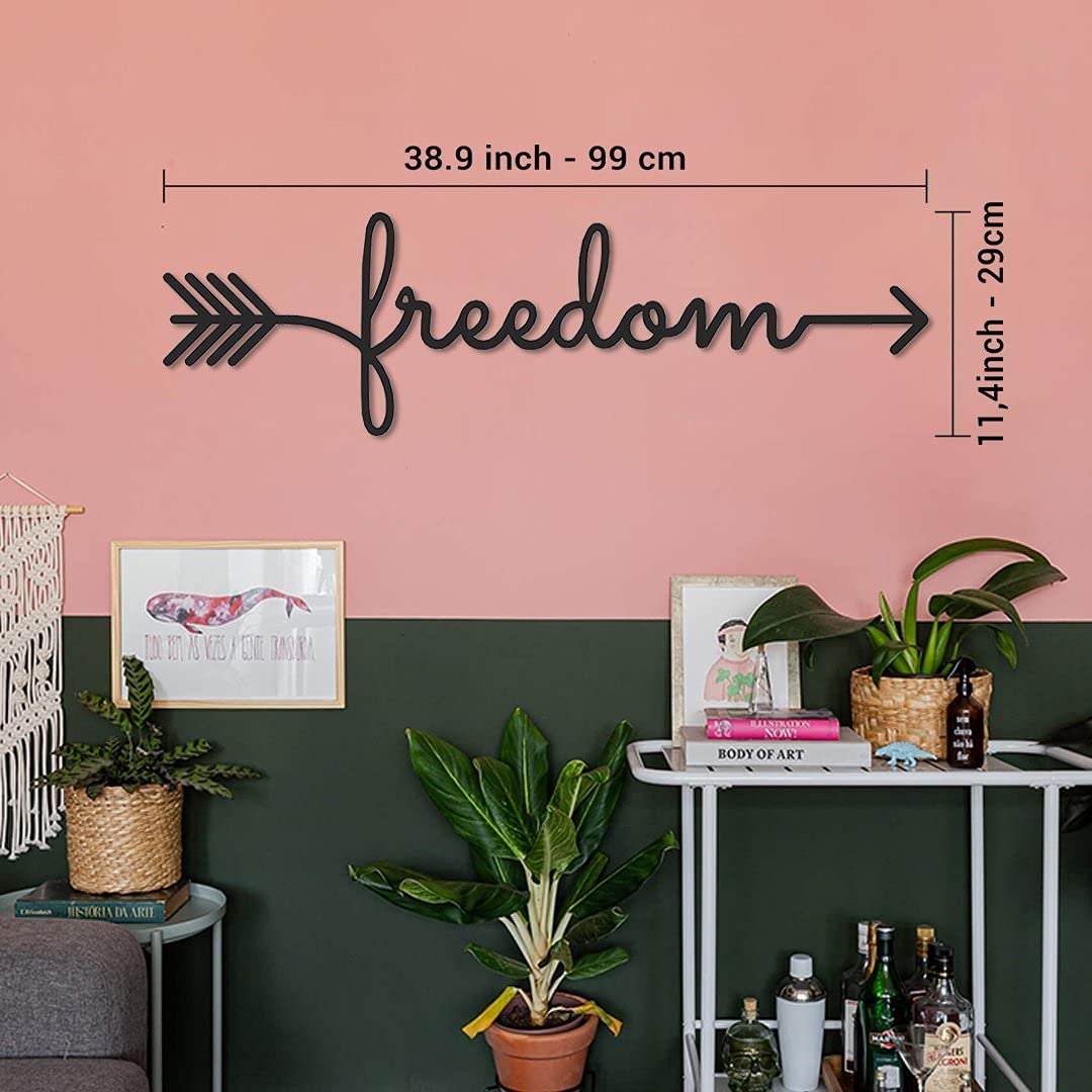 Freedom Metal Wall Art - Modern Home Decor for Living Room & Bedroom