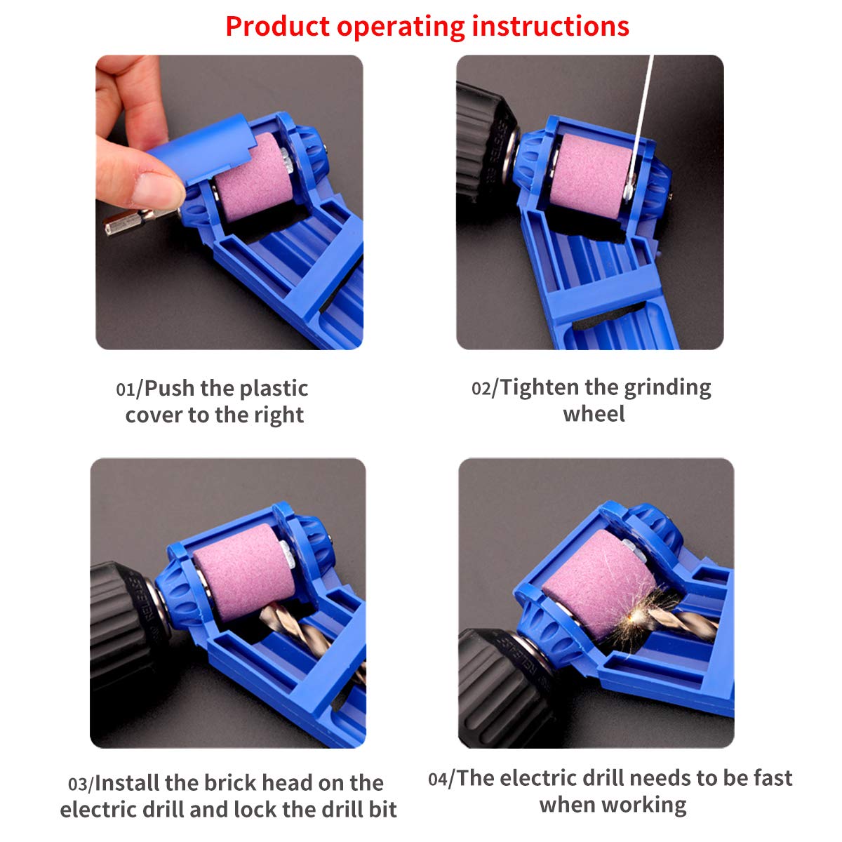 Diamond Drill Bit Sharpener (2 Pack) - Portable Sharpening Tool for Iron Drills 2-12.5mm | DIY & Metalworking