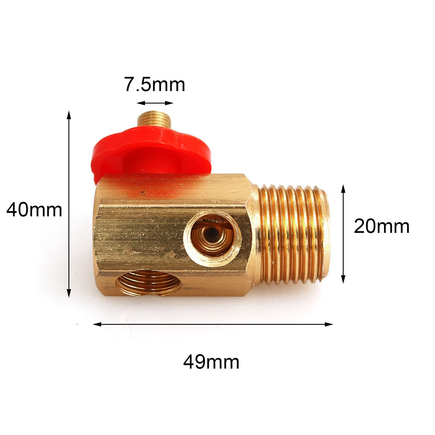 Heyous Air Compressor Tank Manifold with Safety Valve, Fill Port & Relief Bypass - Portable Carry Tank for Air Tools, Inflating Tires, Spray Painting & DIY Projects