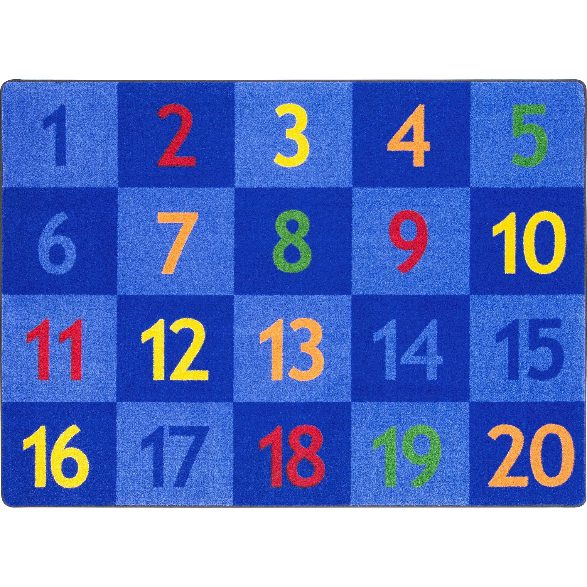 Joy Carpets Kid Essentials Time to Count Educational Area Rug - Multi-Color 5'4