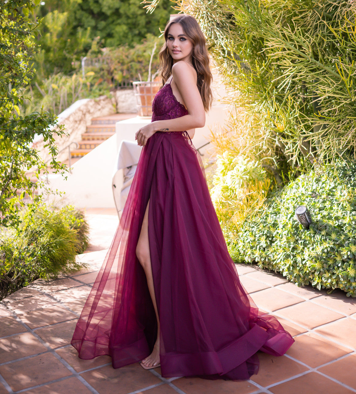 Elegant Dani Gown in Mulberry - Perfect for Weddings, Parties & Special Occasions