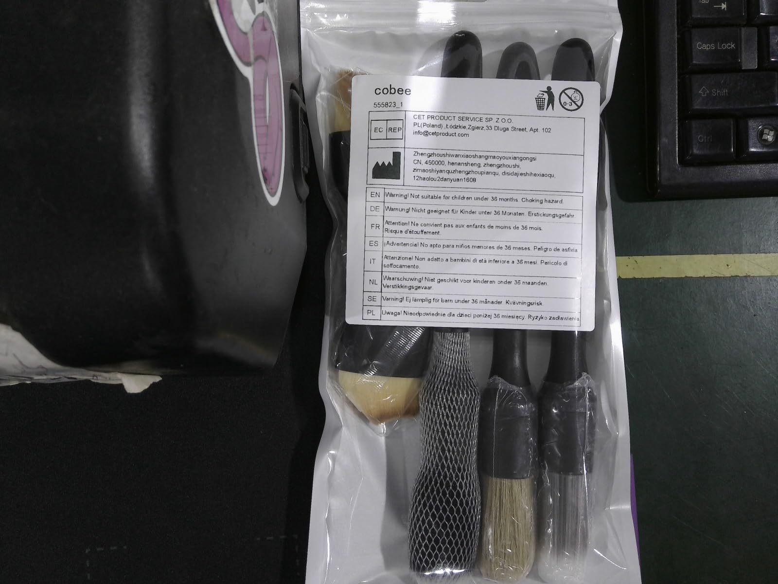 Cobee 5PCS Car Detailing Brush Set - Soft Bristle Interior Cleaning Brushes for Dashboard, Wheel Rims & Air Vents | Dust Removal Tools for Car Detailing & Auto Care | Perfect for Home & Professional Use
