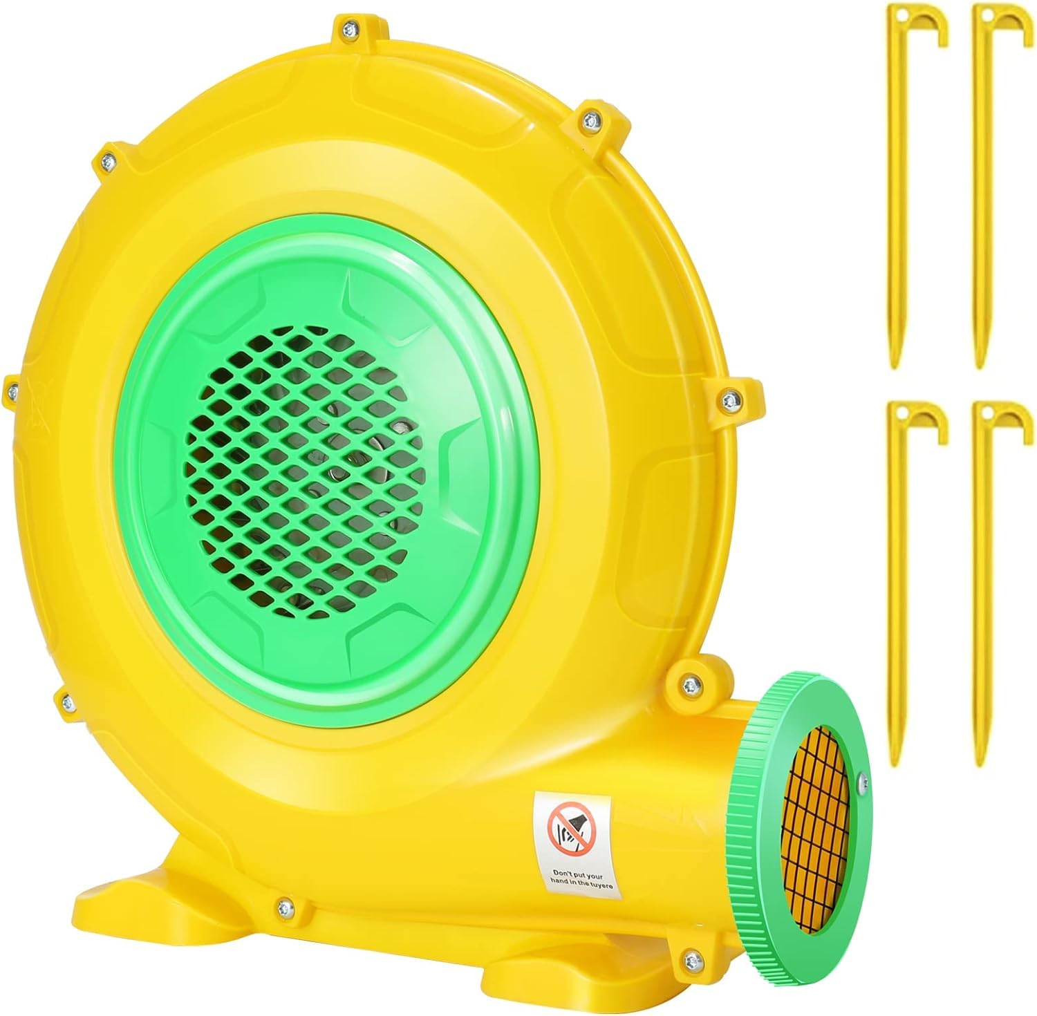 750W Commercial Bounce House Blower - 1HP High Power Air Blower with Double-Sided Fan Blade for Strong Wind & Cooling | Perfect for Bouncy Castles, Inflatable Slides, Party Arches & Outdoor Events