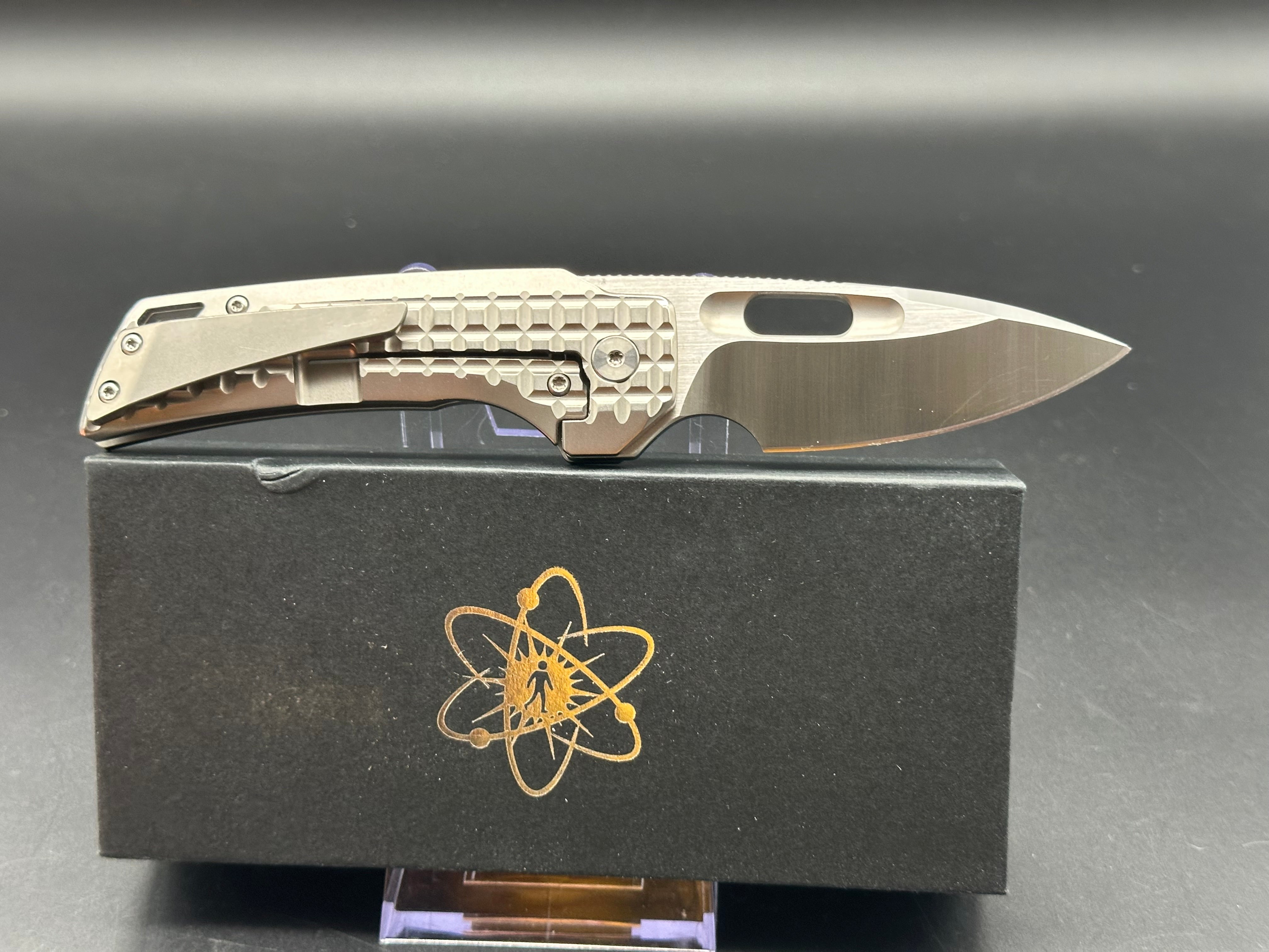 Empedc Nymble M390 Folding Pocket Knife - Stonewash Finish - Premium EDC Knife for Camping, Hiking, and Everyday Carry