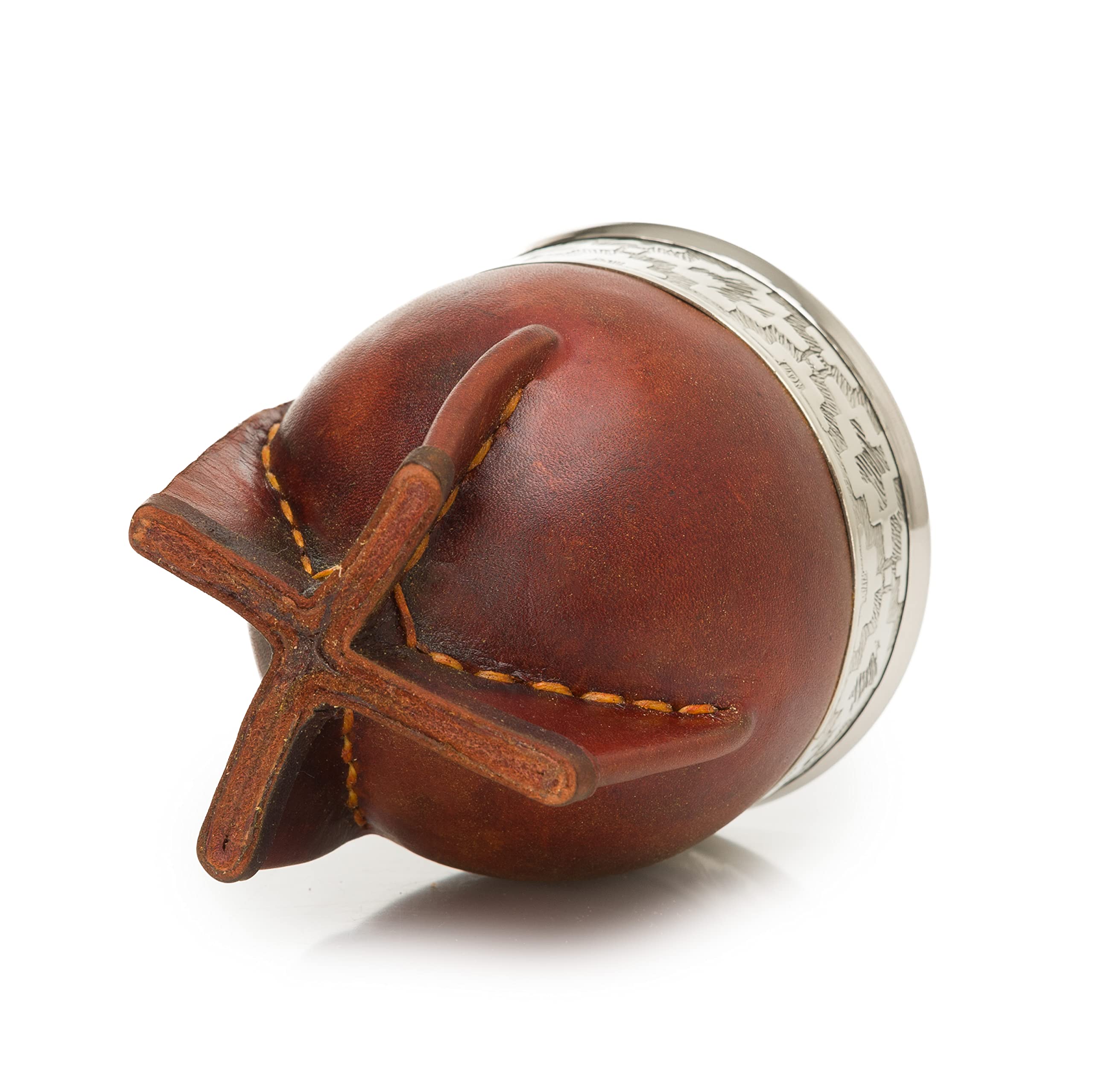 Premium Yerba Mate Gourd Set with Stainless Steel Bombilla Straw - Authentic Handcrafted Leather Cup from Argentina - Perfect for Beach, Travel & Outdoor Adventures - Great Gift Idea for Tea Lovers - Traditional Mate Drinking Experience