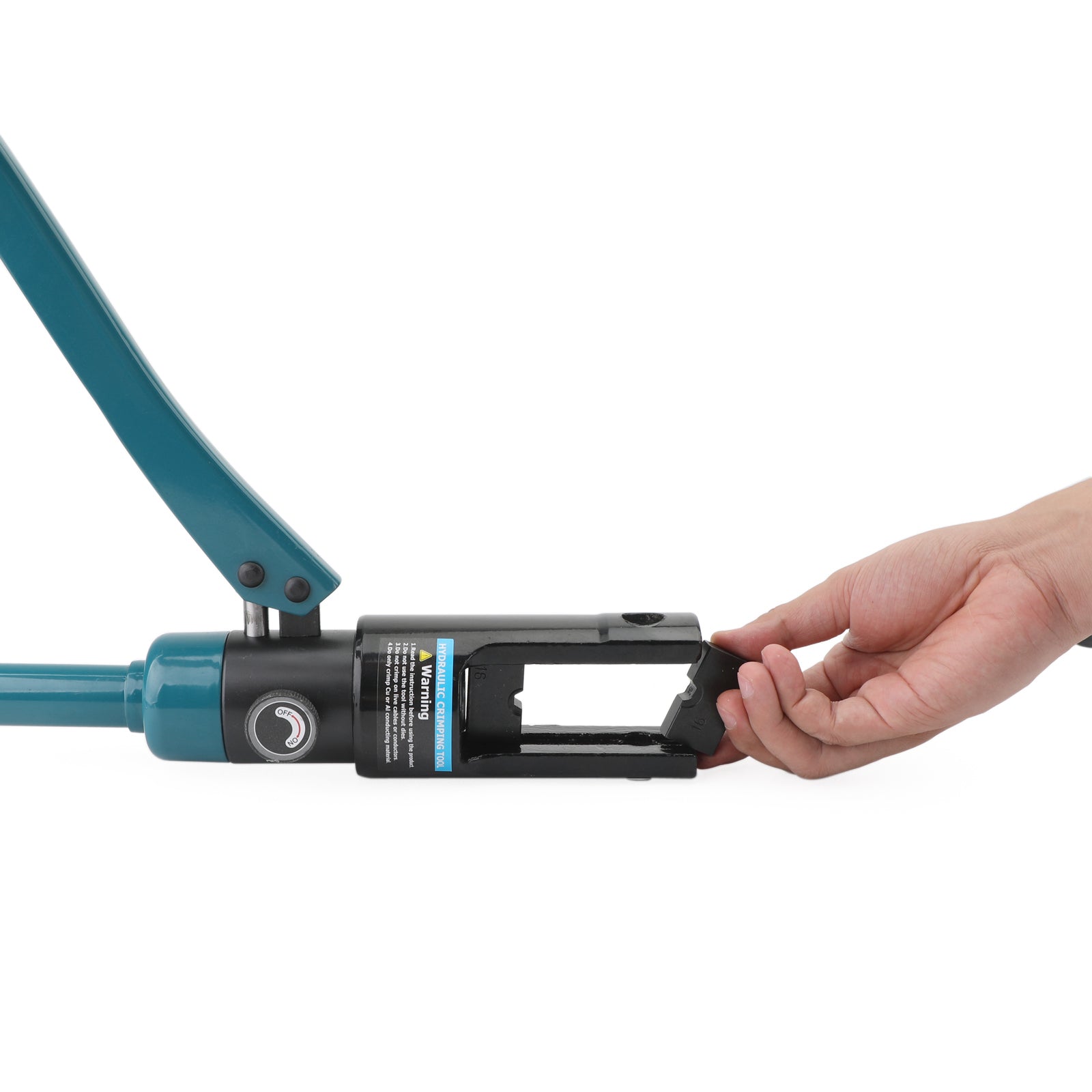 10T Hydraulic Wire Crimper with 8 Black Dies - Professional Battery Cable Lug Terminal Crimping Tool for Automotive, Marine, and Electrical Applications