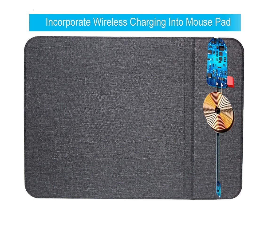Wireless Charging Mouse Pad - Qi Certified 15W Fast Charger for iPhone, Samsung & All Qi-Enabled Devices | Perfect for Office, Gaming & Home Workspace
