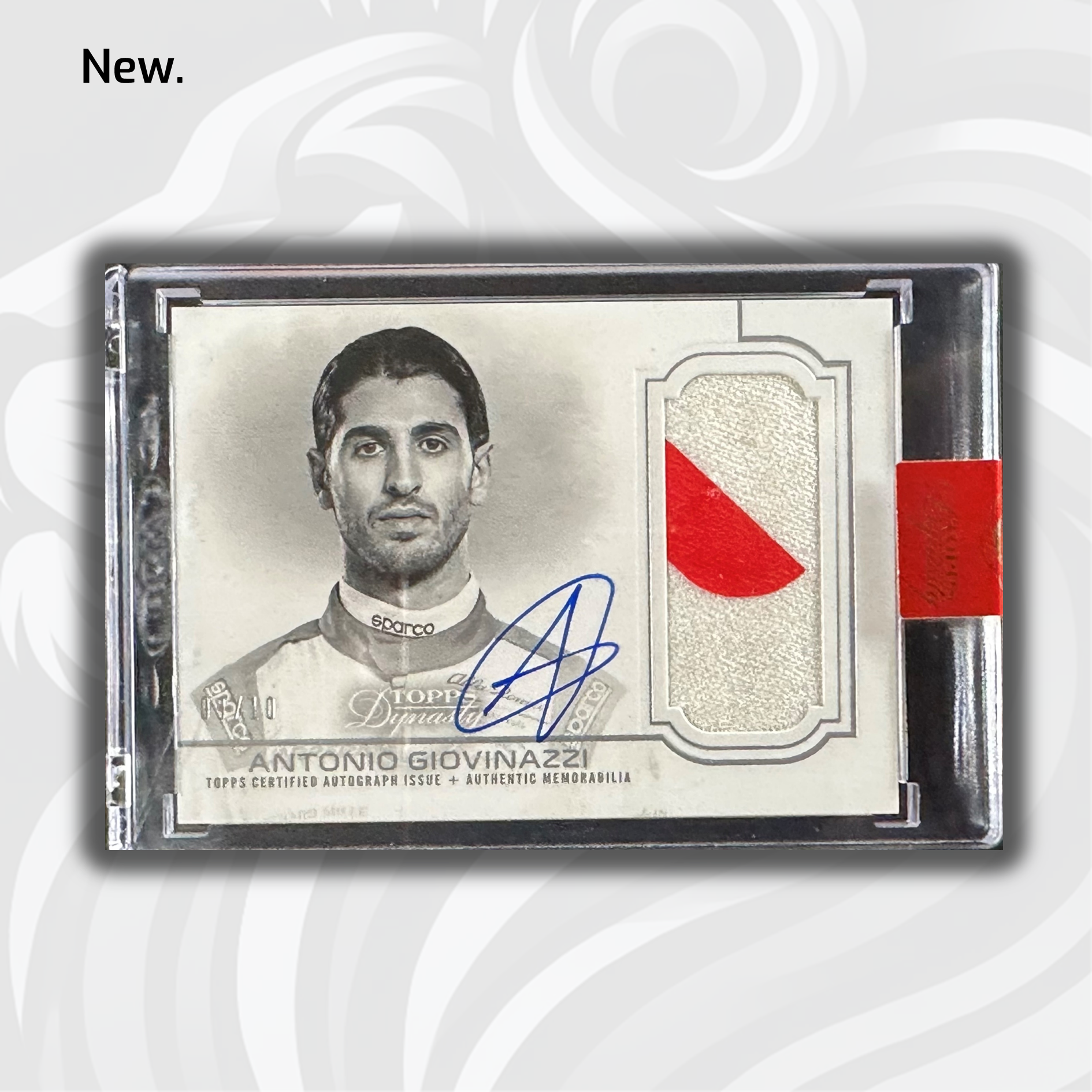 2020 Topps Dynasty F1 Antonio Giovinazzi #DAP IAG Silver Auto Patch Single Card - Collectible Racing Memorabilia for F1 Fans and Sports Card Enthusiasts