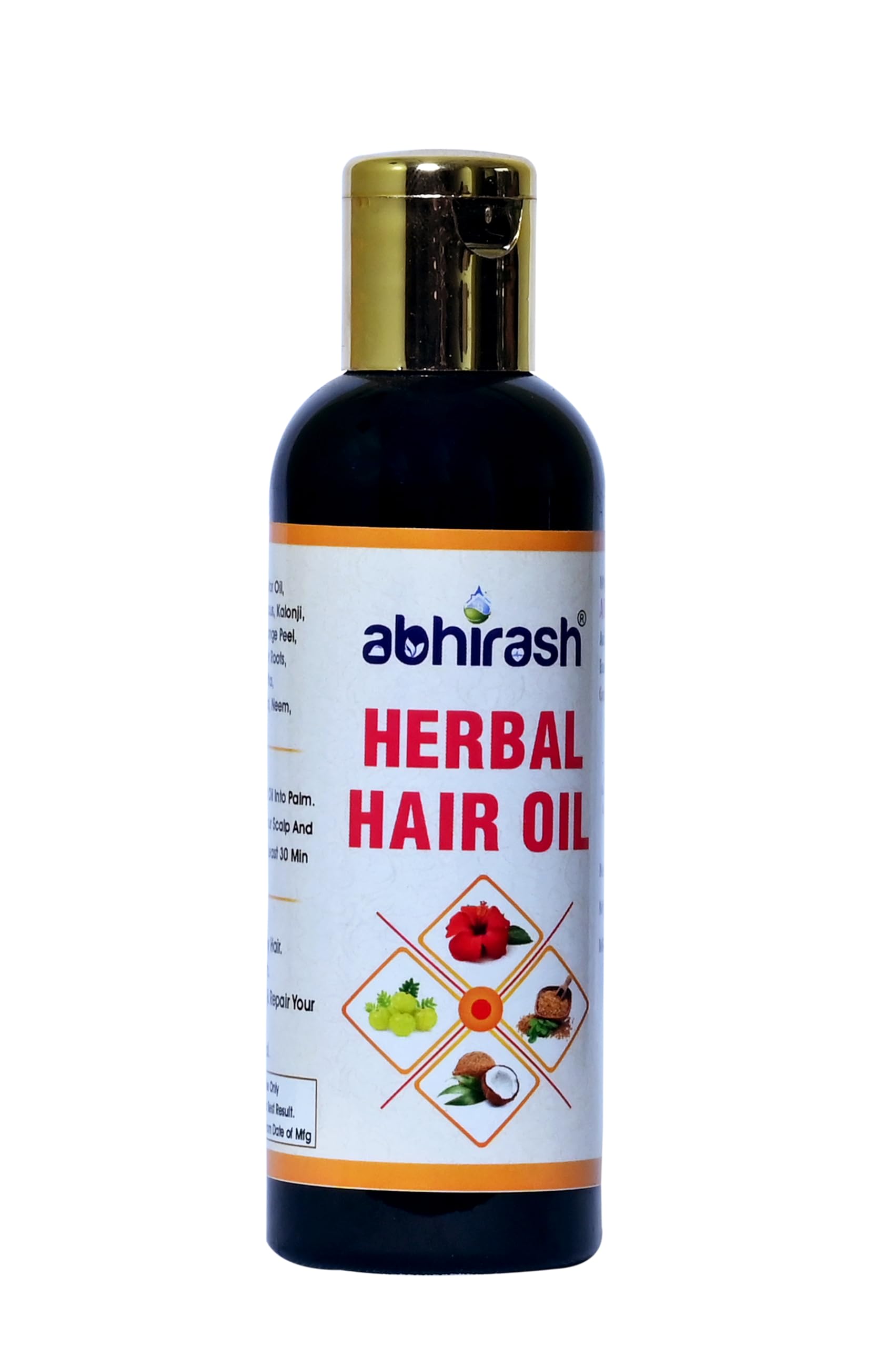 ABHIRASH HERBS Natural Herbal Hair Oil for Hair Growth & Scalp Care - 100ml | Organic Ayurvedic Treatment for Dry, Damaged Hair - Perfect for Daily Nourishment & Massage