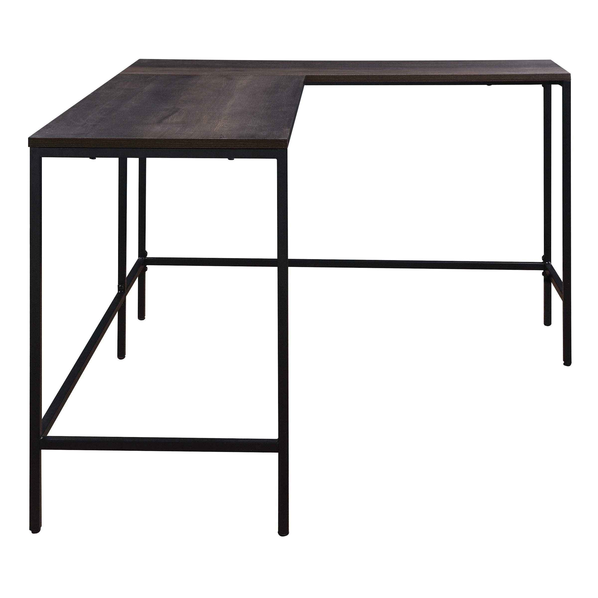 OSP Home Furnishings Modern L-Shaped Computer Desk in Ozark Ash Finish - Perfect for Home Office, Gaming Setup & Small Space Workstations