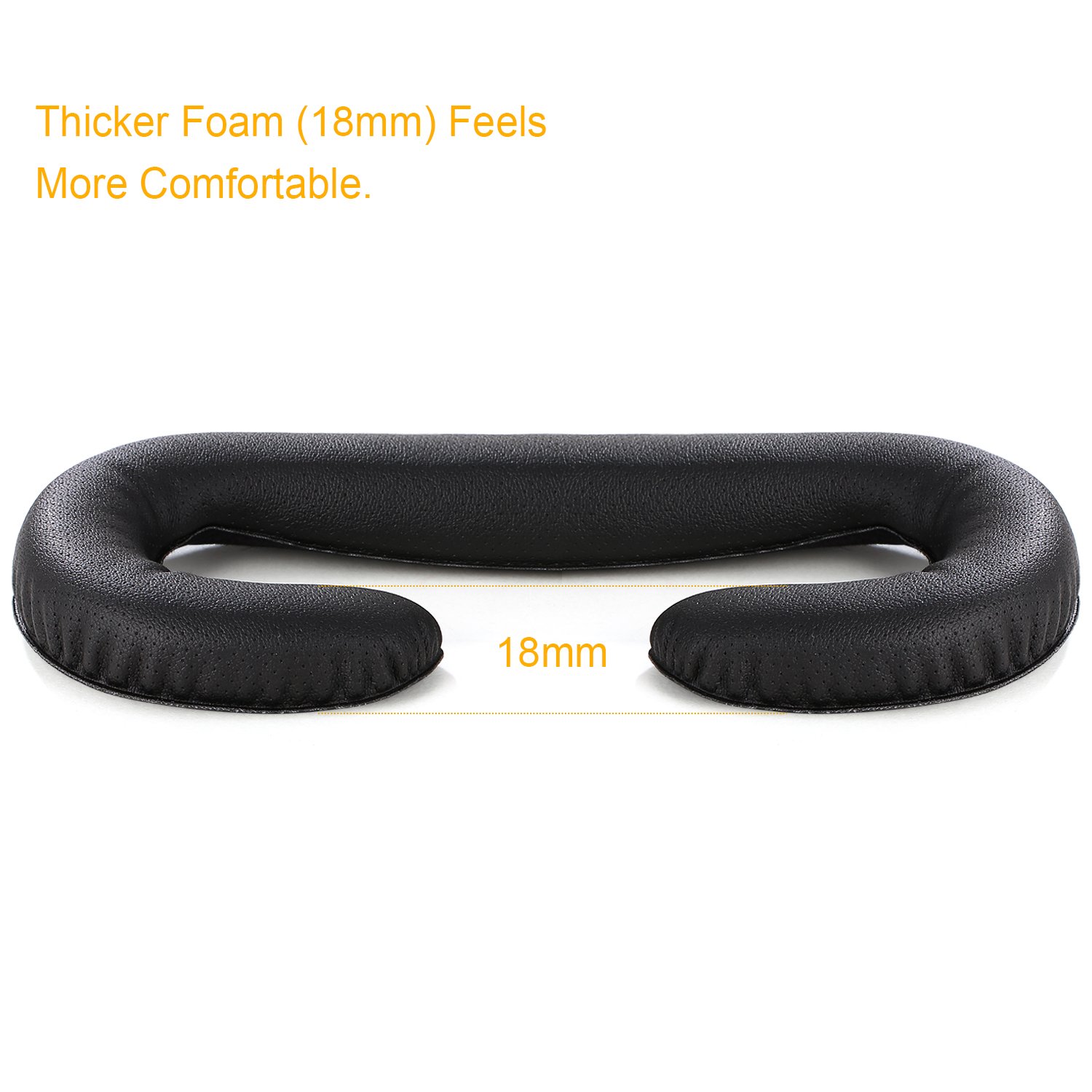 Vive VR Face Cover Replacement - 2 Pack Memory Foam & PU Leather Eye Mask Pad (6MM & 18MM) for HTC Vive - Enhanced Comfort & Better FOV - Perfect for Extended VR Gaming & Virtual Reality Experiences