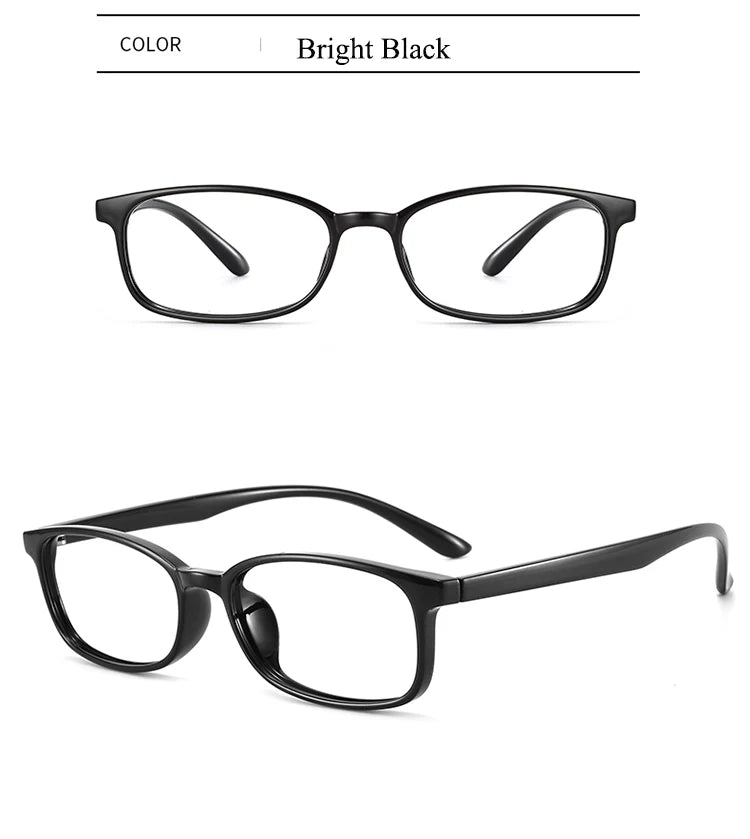 Bclear Unisex Small Full Rim Rectangle Plastic Eyeglasses 1058 - Lightweight & Durable Frames for Men & Women - Perfect for Reading, Work & Everyday Use