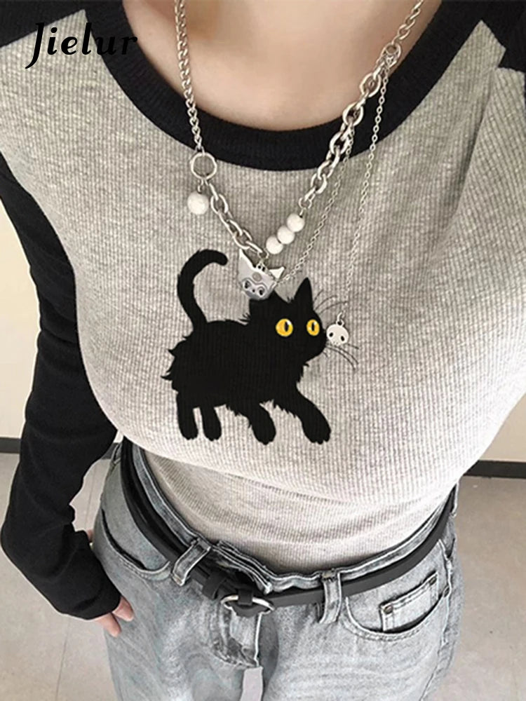 Trendy American Style Cartoon Print Women's T-Shirts - Sexy Chic Crew Neck Colorful Fashion Y2K Casual Tees for Office, Streetwear & Everyday Outfits