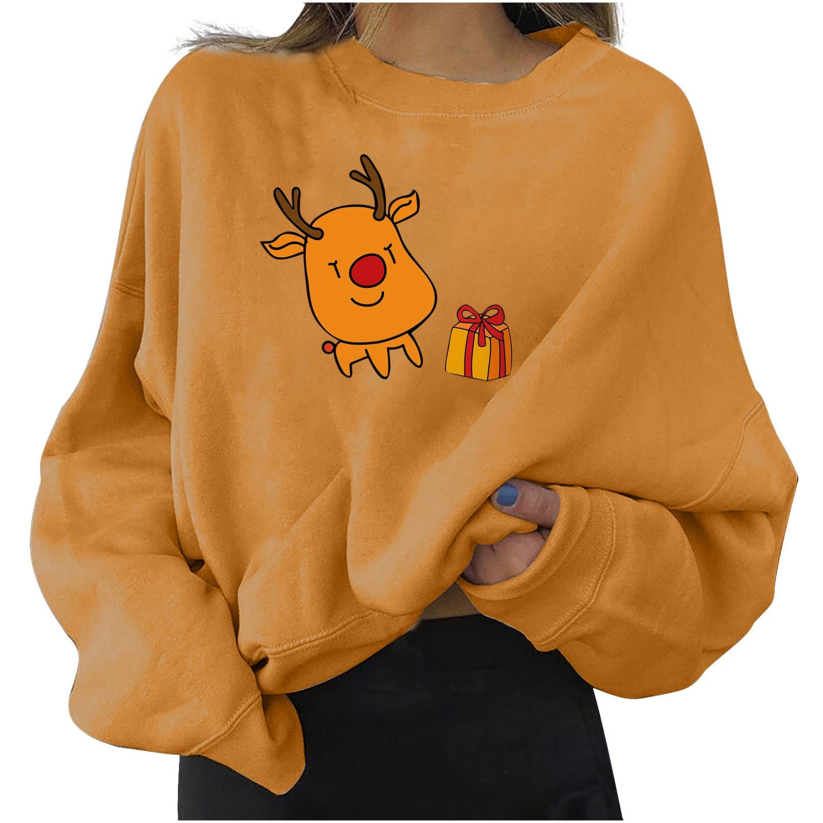 Funny Ugly Christmas Sweater for Women - Long Sleeve Holiday Pullover Hoodie | Cozy Winter Party Outfit for Xmas, Office & Family Gatherings