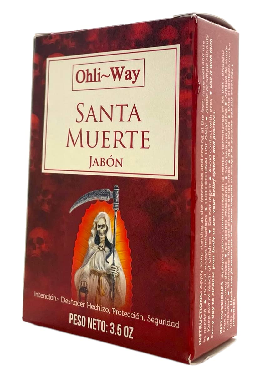 Santa Muerte Handmade Soap - Natural Spiritual Cleansing Soap for Rituals, Altars & Protection | Herbal Bath, Meditation & Home Blessing