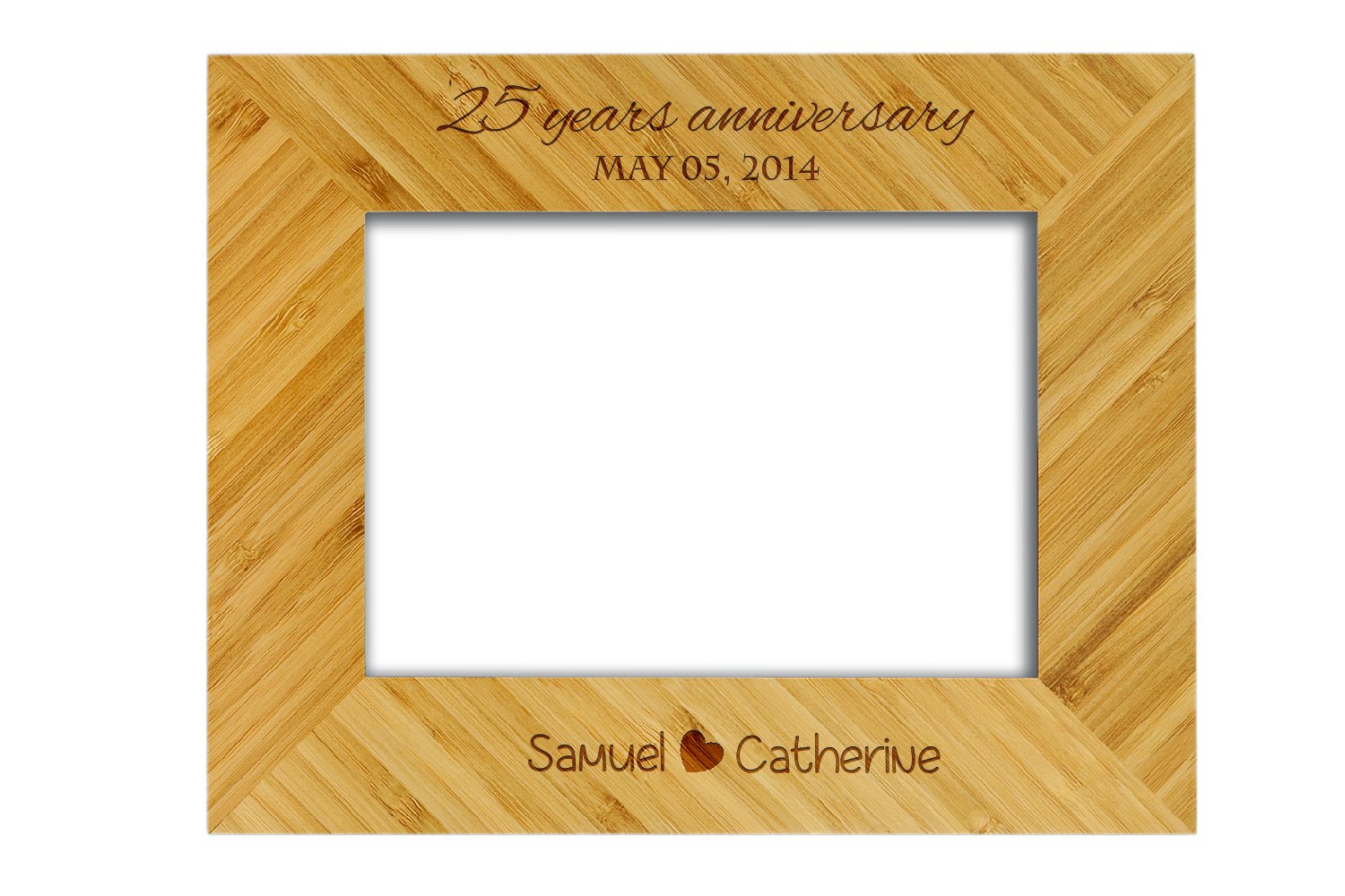 Personalized 5x7 Wooden Picture Frame - Custom Engraved Photo Frame for Anniversaries, Weddings & Home Decor | Perfect Gift for Couples & Family