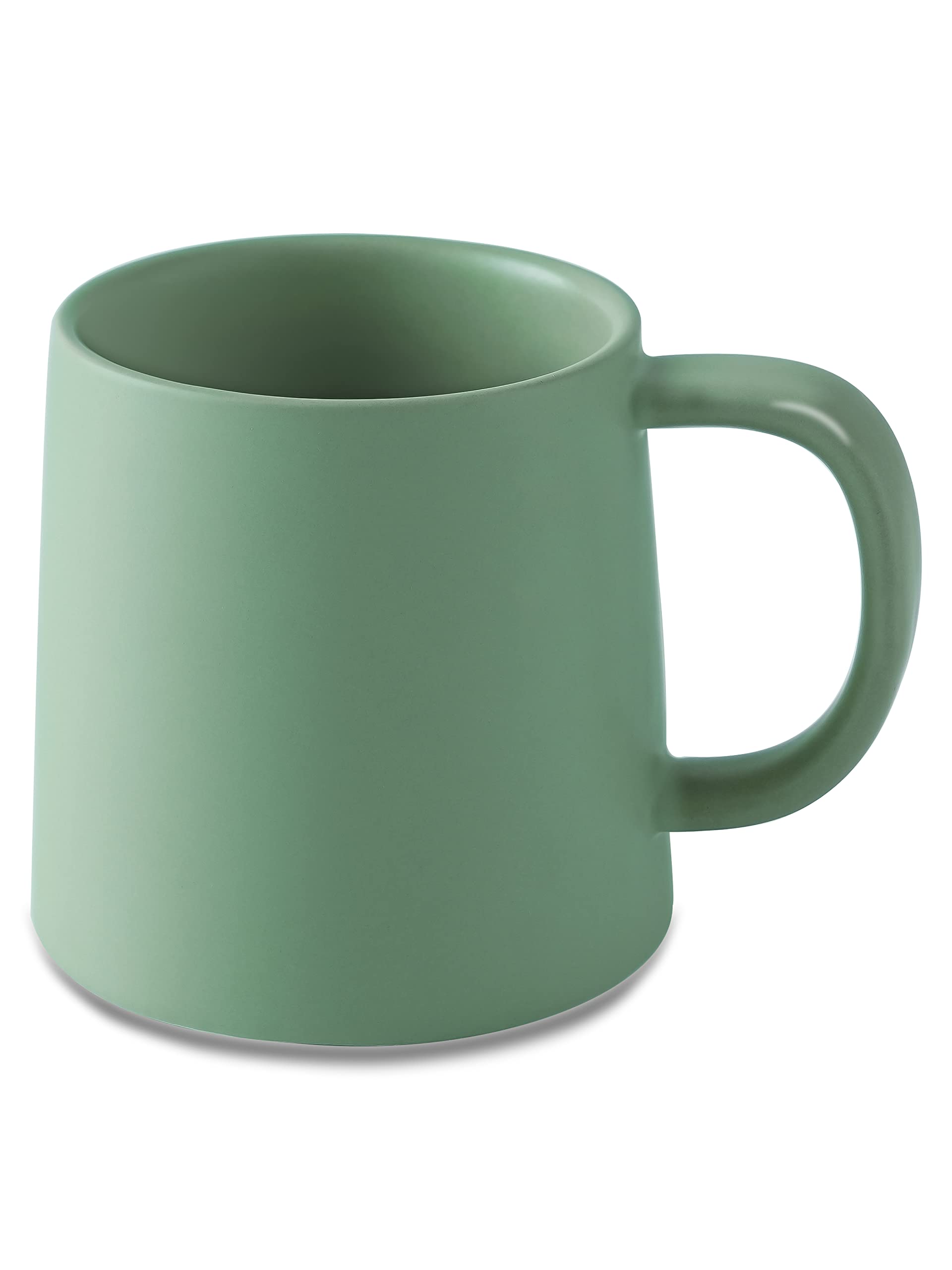 16 Oz Ceramic Coffee Mug - Matte Sage Green, Single Coffee Cup for Home & Office Use, Perfect for Hot & Cold Beverages, Tea, or Coffee Lovers