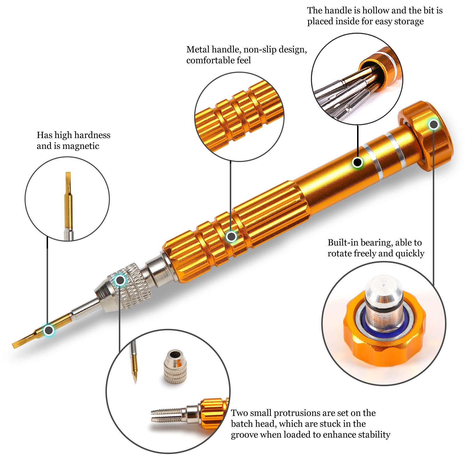 Precision Micro Screwdriver Set for Electronics, Watches & Eyeglasses - Mini Repair Tool Kit for Tiny Screws, Jewelry & Phone Repair - Perfect for DIY, Watchmakers & Technicians