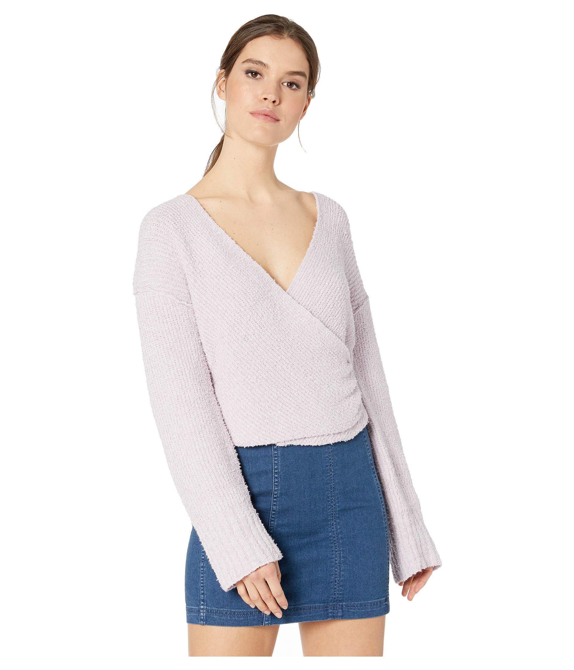 Free People Women's Sensual Wrap Sweater - Soft Knit Cardigan for Fall & Winter - Cozy Lounge & Casual Outfit Essential