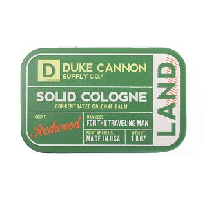 Duke Cannon Men's Solid Cologne for Men - 1.5 oz Redwood Scented Long Lasting Cologne - Perfect for Travel, Gym & Everyday Use