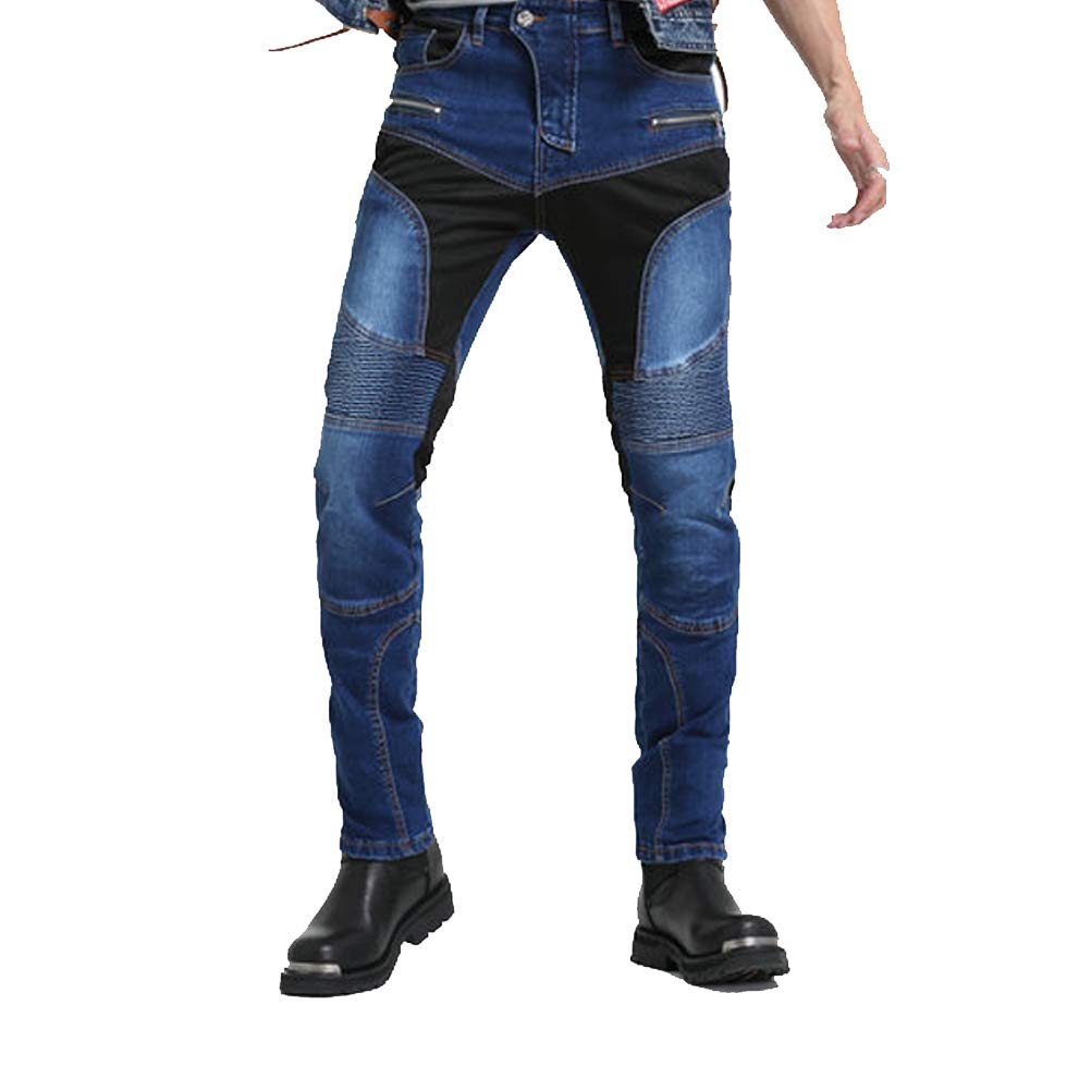 Takuey Motorcycle Riding Pants - Aramid Fiber Reinforced Biker Jeans with Silica Gel Knee Pads | Summer Riding Gear for Men & Women | Perfect for Commuting, Touring & Adventure Riding
