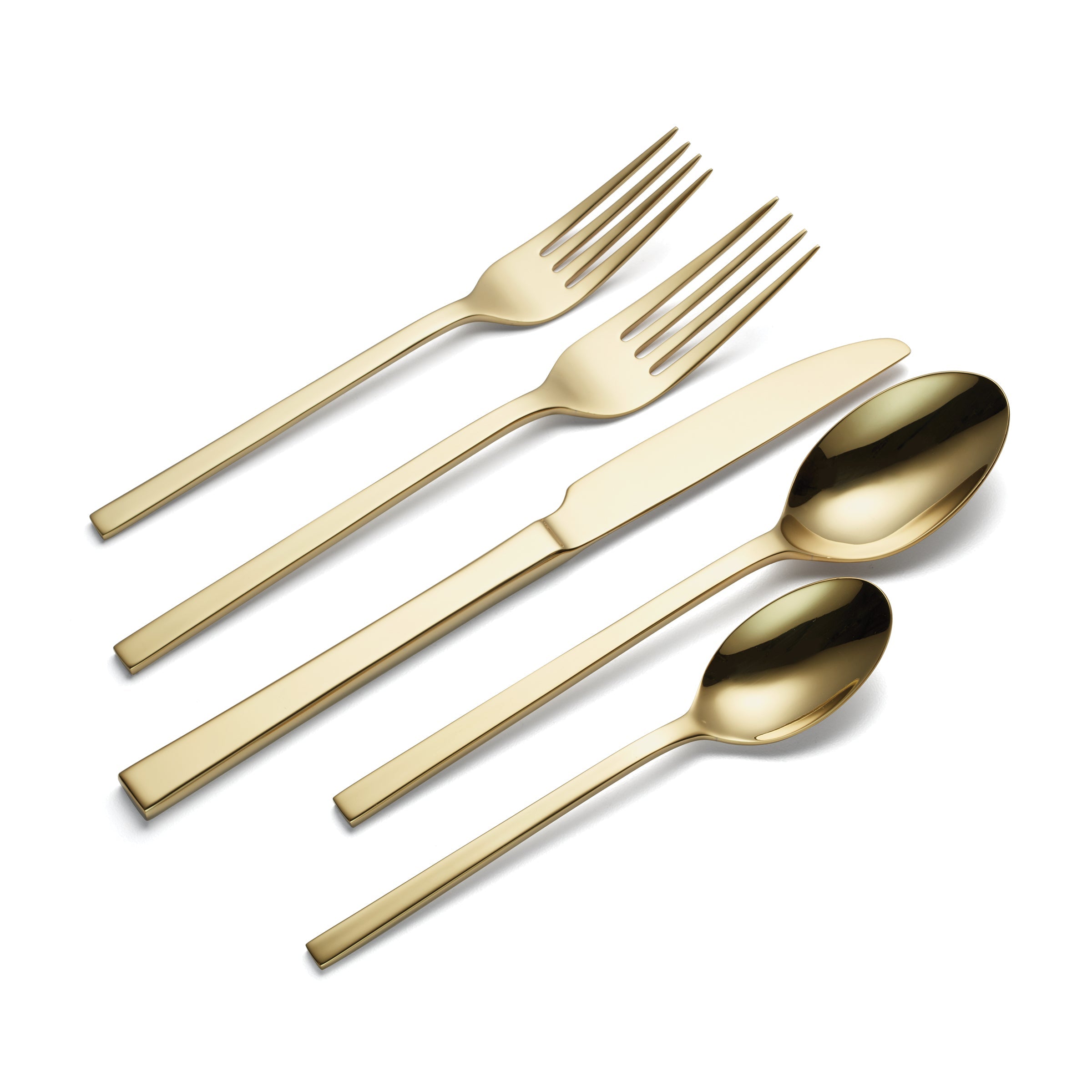 Allay Black Champagne 40-Piece Flatware Set - Premium Stainless Steel Silverware for Formal Dining, Wedding Gifts & Elegant Dinner Parties