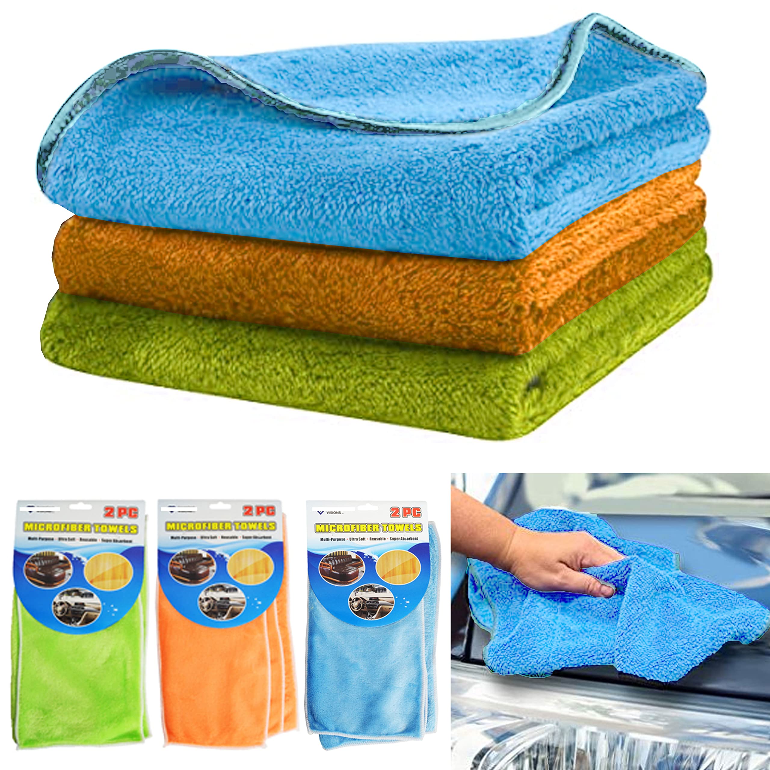 2 Pack Ultra Soft Microfiber Cleaning Cloths - 13