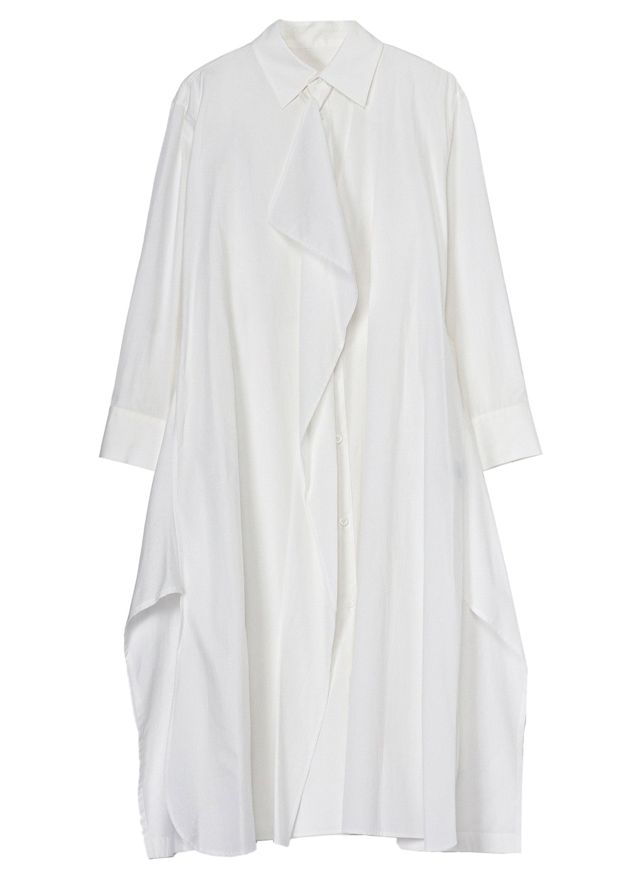 Soft Cotton Broadcloth Draped Shirt Dress for Women - Casual & Elegant Style for Office, Date Night & Summer Outings
