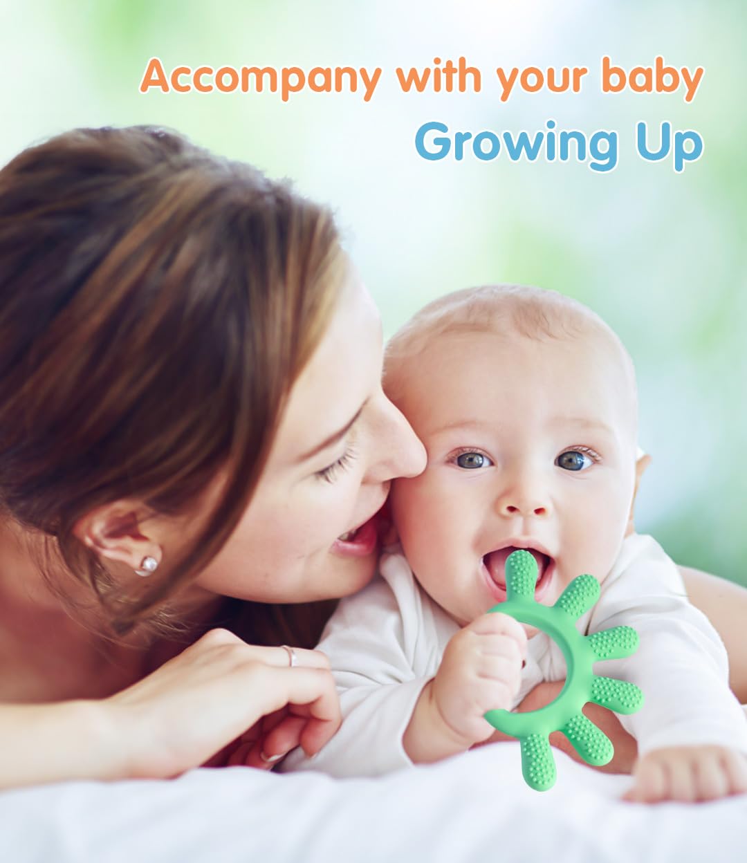 Baby Silicone Teething Toys - Safe for 0-12 Months | Infant Chew Toys for Soothing & Development | Perfect Baby Shower Gift