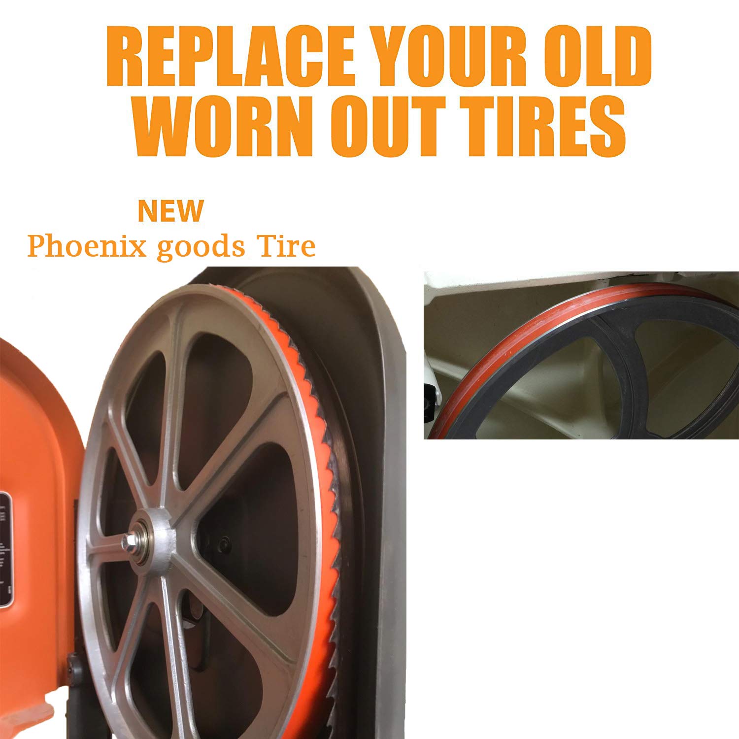 Premium Urethane Band Saw Tires for 14