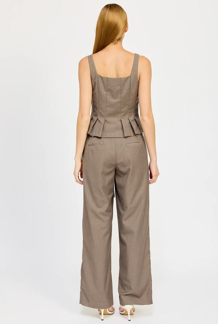 Mirabella Women's High-Waisted Wide Leg Dress Pants for Office & Business Casual - Comfortable Stretch Work Trousers for Professional Women