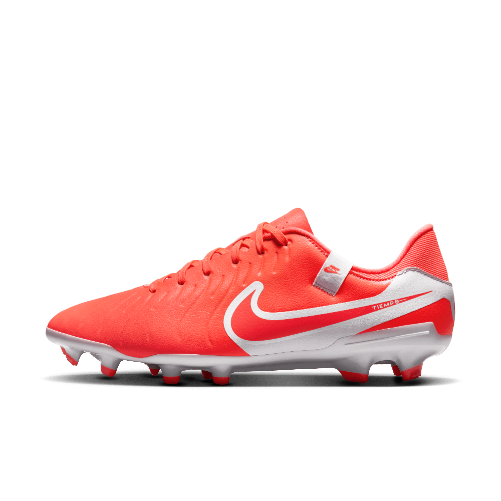 Nike Tiempo Legend 10 Academy FG/MG Soccer Cleats for Men - Hot Lava/White - Firm Ground & Multi-Ground Football Shoes - Perfect for Training & Match Play