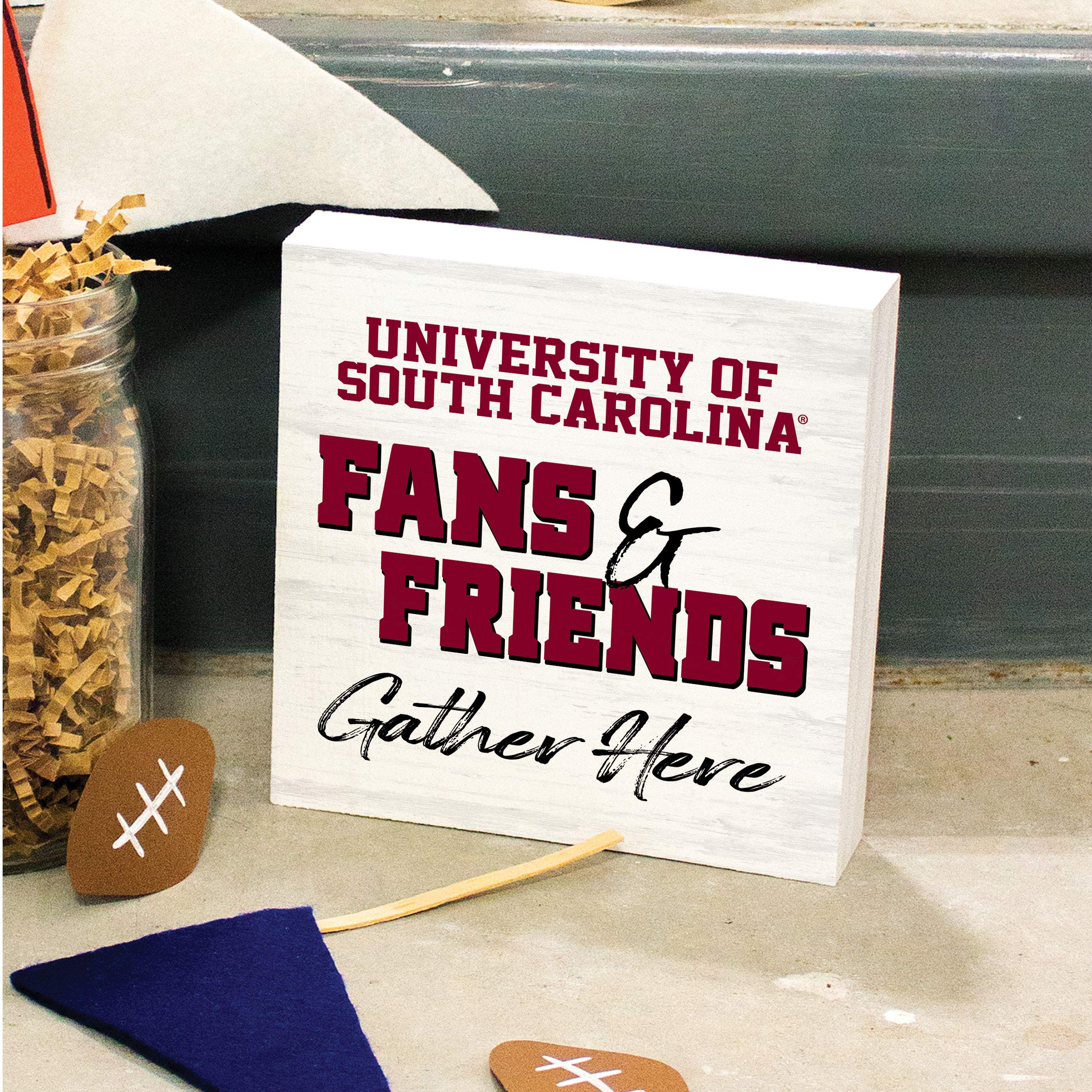 P. Graham Dunn University of South Carolina Wood Sign - 5.5 x 5.5 Inch Handcrafted Gamecocks Fan Decor - Perfect for Tailgating, Home Office & College Dorm Room Wall Art