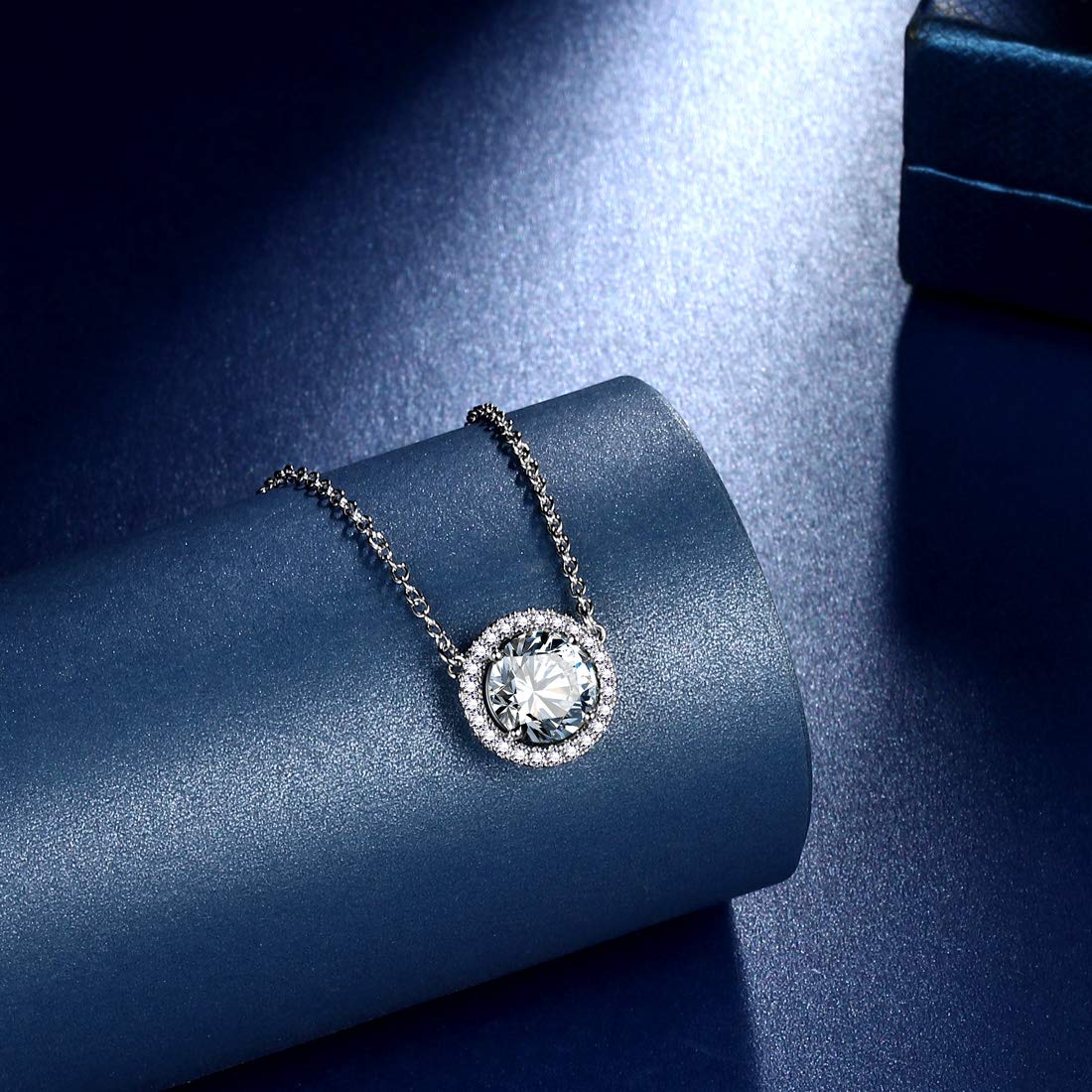 April Birthstone Jewelry Set - Necklace, Stud Earrings, Ring & Bracelet in Silver Plated Round Cut White Crystal | Perfect Birthday Gift for Men & Women (KS0019W) | Ideal for Anniversaries, Graduations & Special Occasions