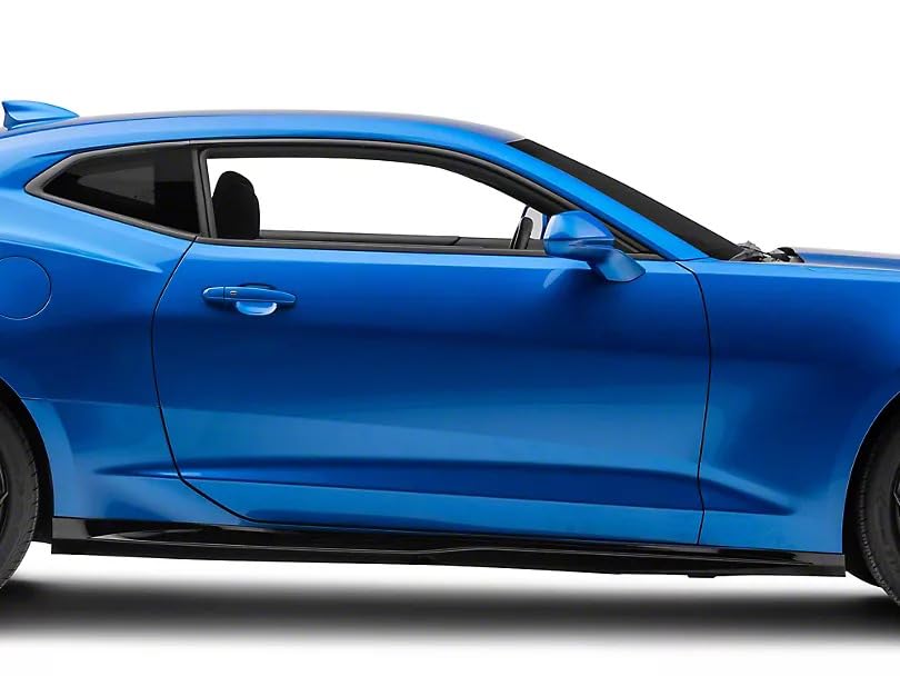 Gloss Black Rocker Panels for 2016-2024 Chevrolet Camaro - Side Skirts for Enhanced Style & Protection | Perfect for Car Shows, Racing & Daily Driving