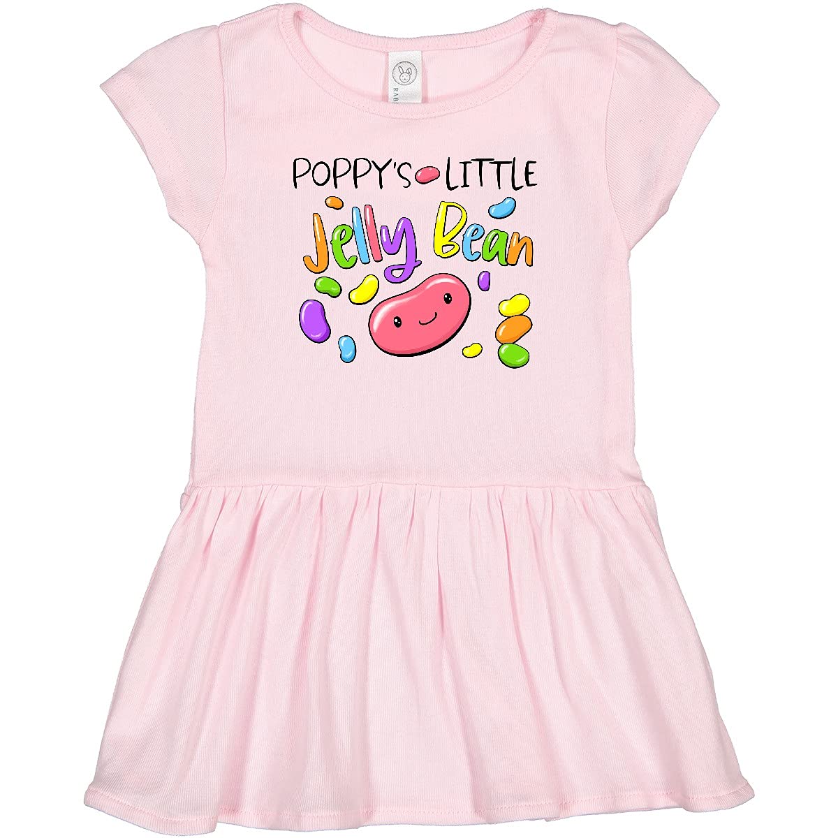 Inktastic Poppy's Little Jellybean Cute Easter Candy Toddler Dress - Adorable Spring Outfit for Baby Girls, Easter Photo Shoot & Holiday Party Wear