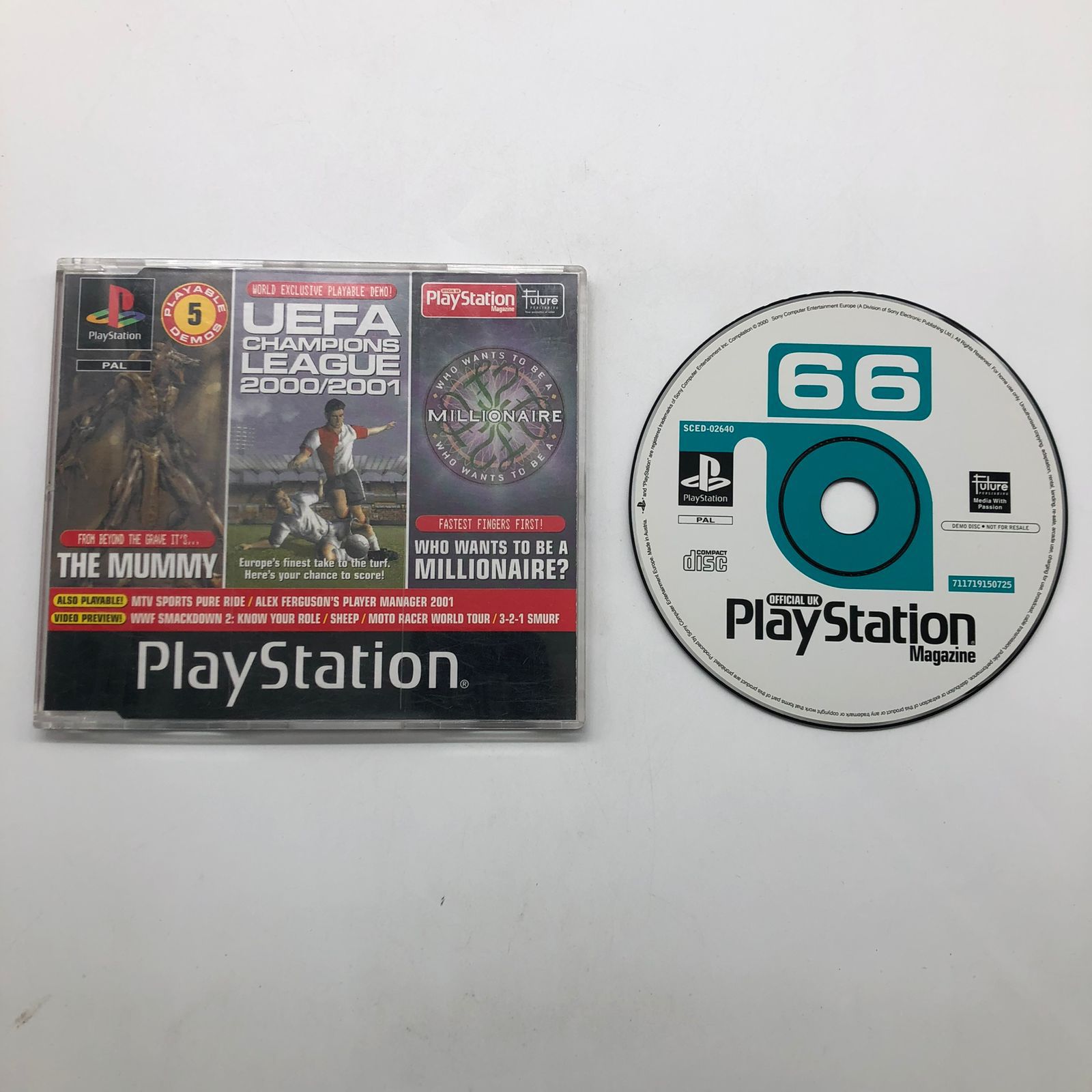 Official UK PlayStation Magazine Demo Disc 66 for Sony PS1 (PlayStation 1) PAL 25AU4 - Retro Gaming Collectible & Nostalgic Play Experience