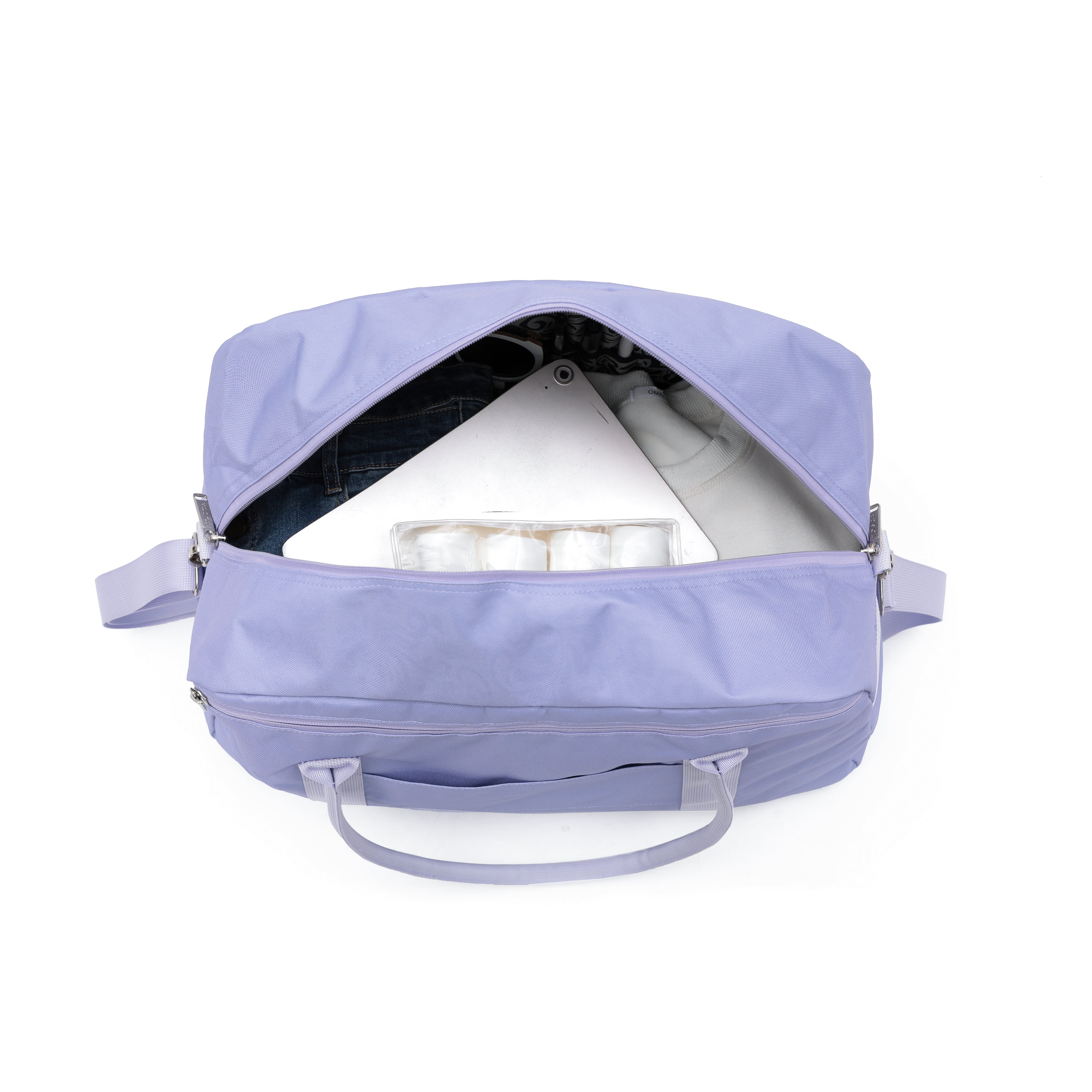 Tosca TCA935 Cabin Tote Bag in Lavender - Stylish Travel Carry-On for Women, Perfect for Airplane, Beach & Weekend Getaways