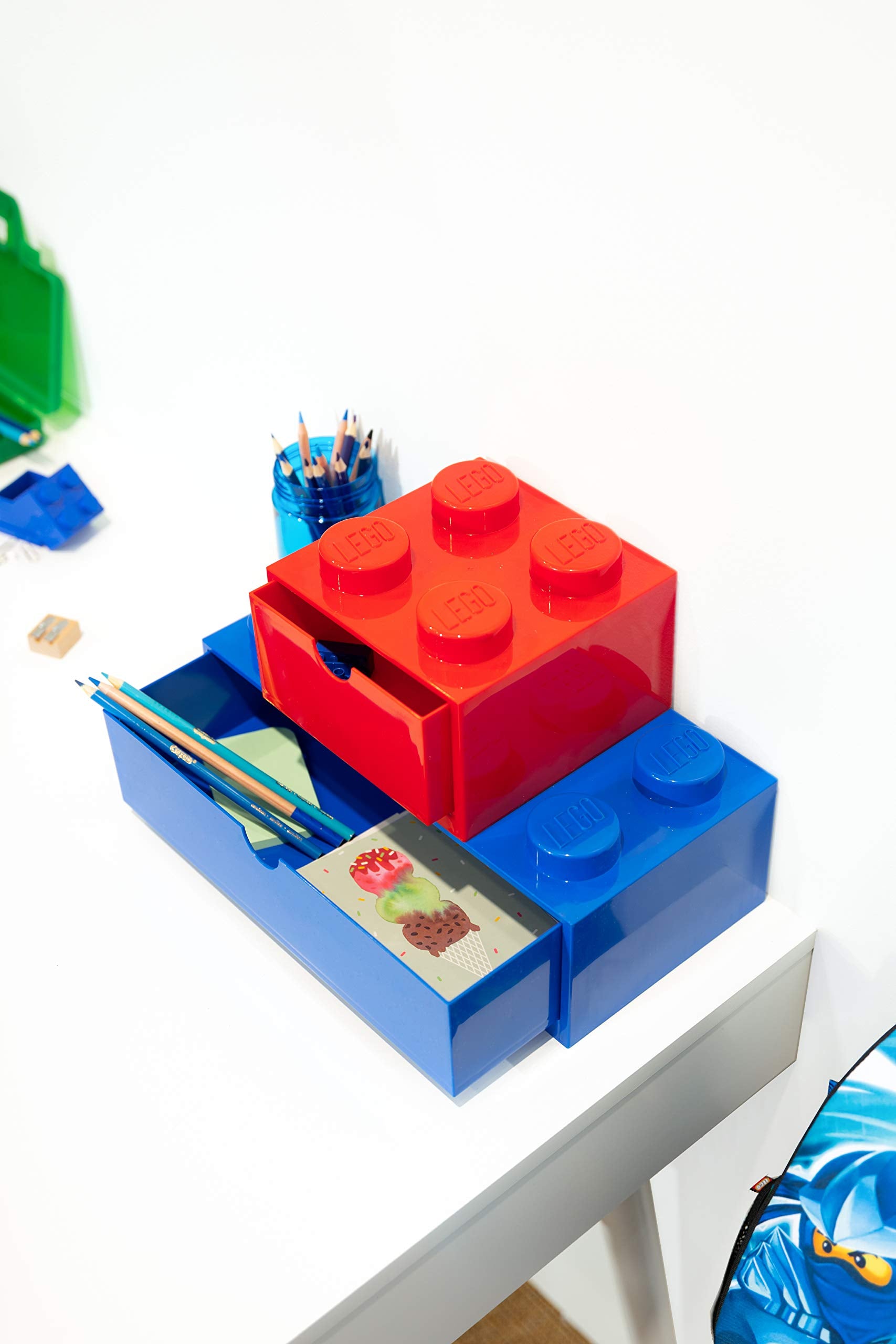 Lego Stud Desk Drawers - 4 & 8 Stud Organizer for Lego Bricks | 30% OFF | Perfect for Home Office & Kids Playroom Organization