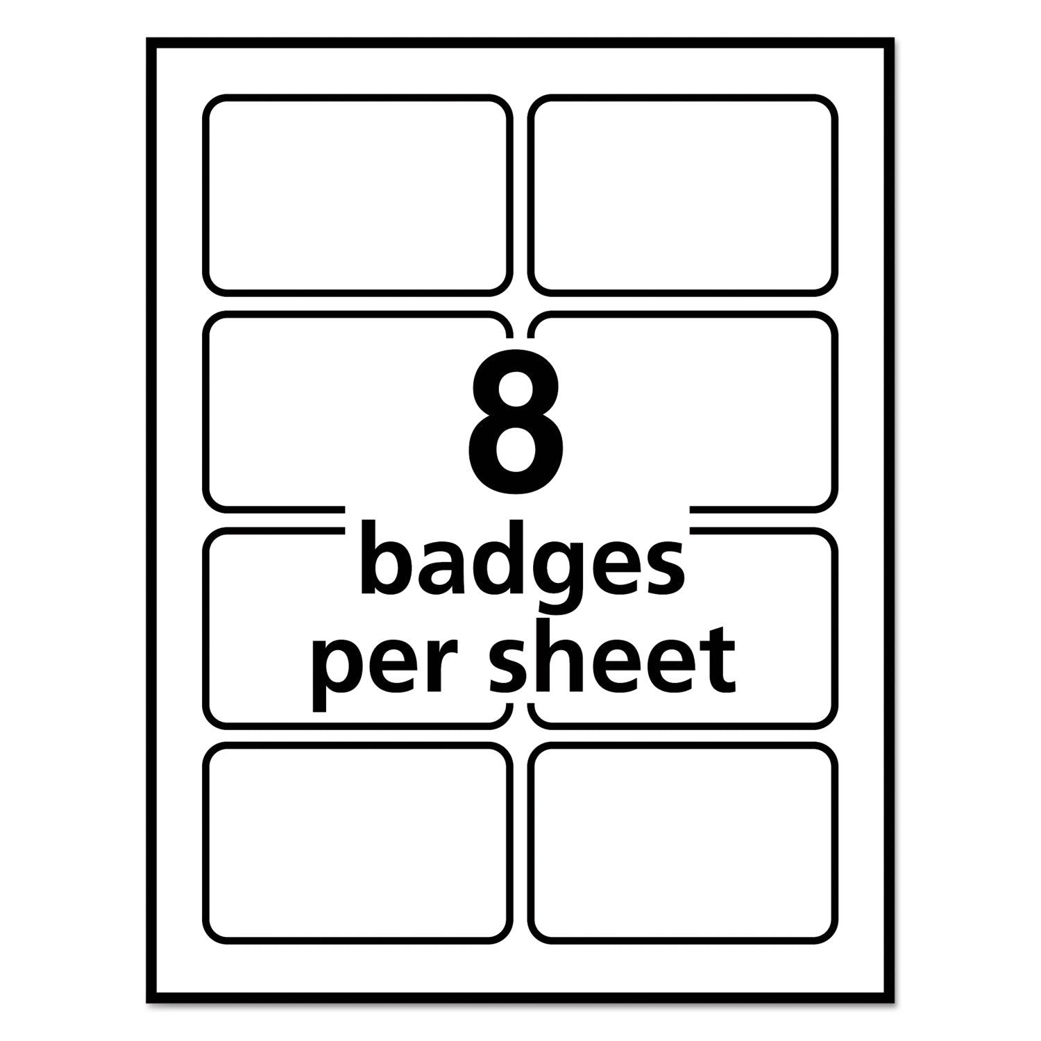 Avery 5395 White Adhesive Name Badges - Perfect for Office, Events & Professional Networking