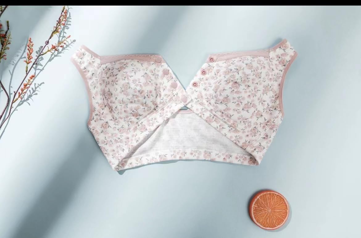 3 Pack Women's Plus Size Wireless Sleep Bras - Soft Cotton Front Closure Comfort Bras with Removable Pads | Cozy Lounge & Nighttime Wear for Ultimate Relaxation
