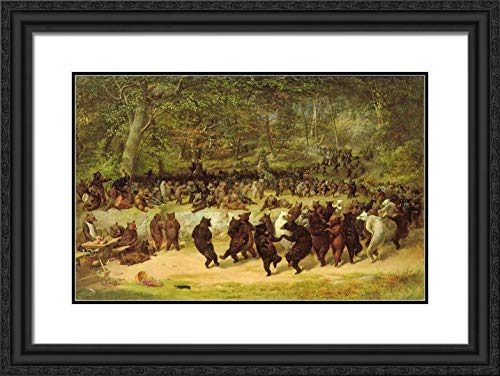 Black Ornate Wood Frame With Double Matting