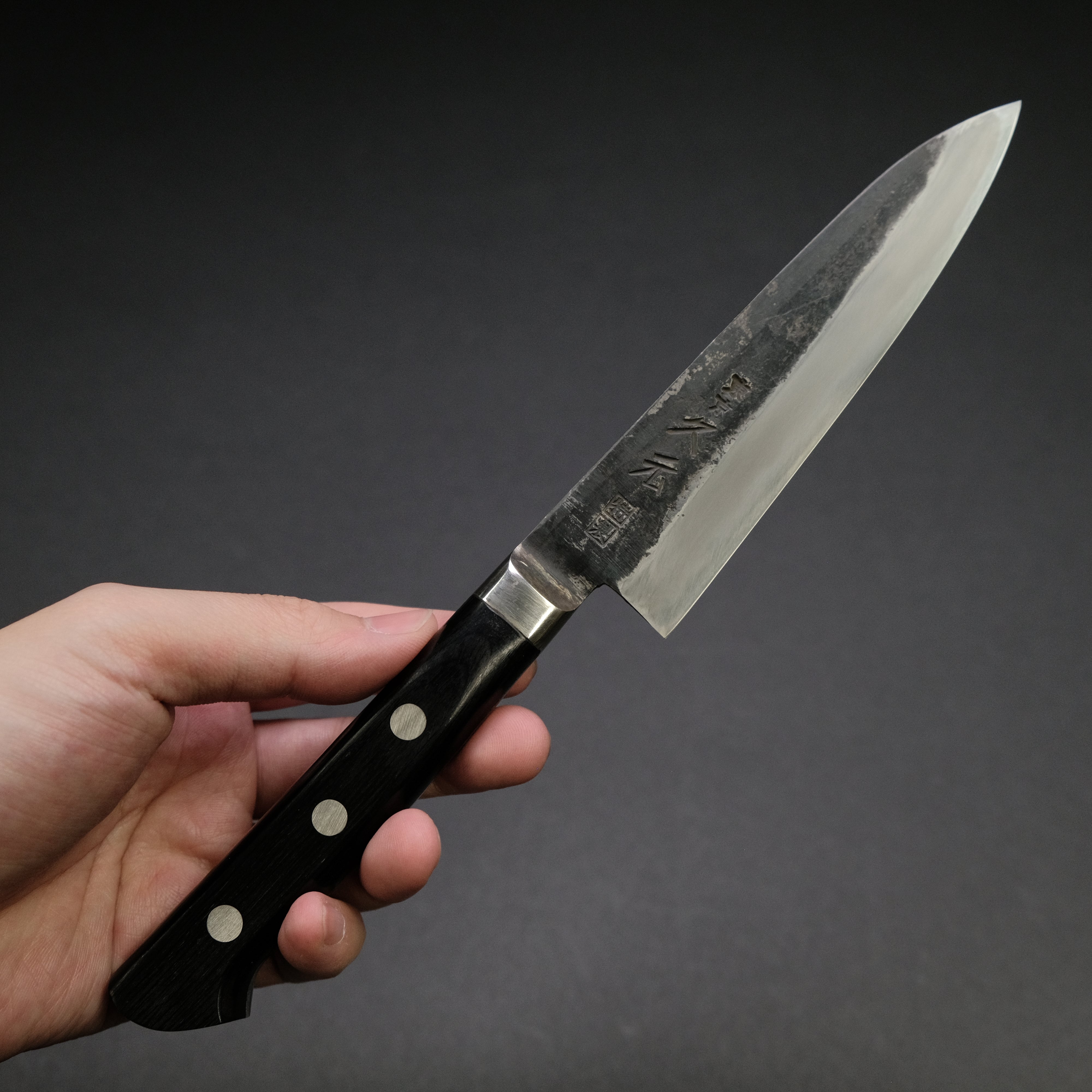 Premium Japanese White #1 Steel Kurouchi Petty Knife 135mm - Pakkawood Handle, Razor Sharp Blade for Precision Slicing & Peeling - Ideal for Chefs, Home Cooks & Fruit Carving